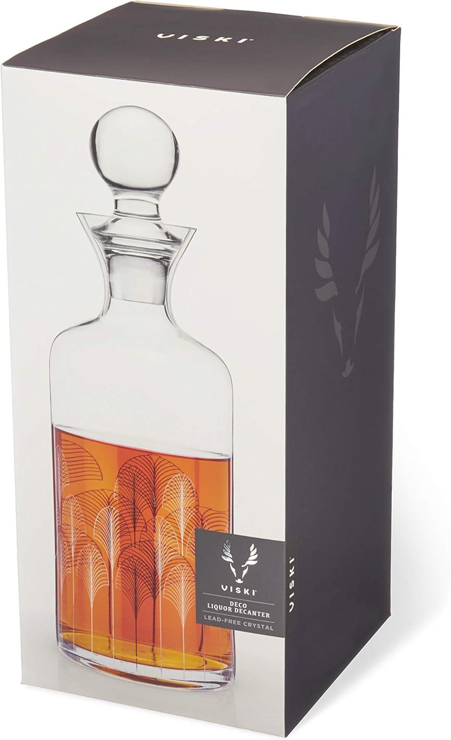 Viski Art Deco Crystal Decanter