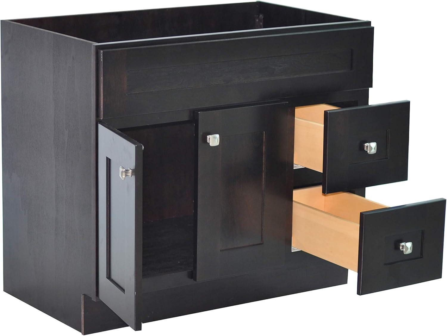 Design House Brookings 36 Inch Bathroom Vanity, Ready to Assemble, Solid Wood, Sherwin Williams – Design House, 587097