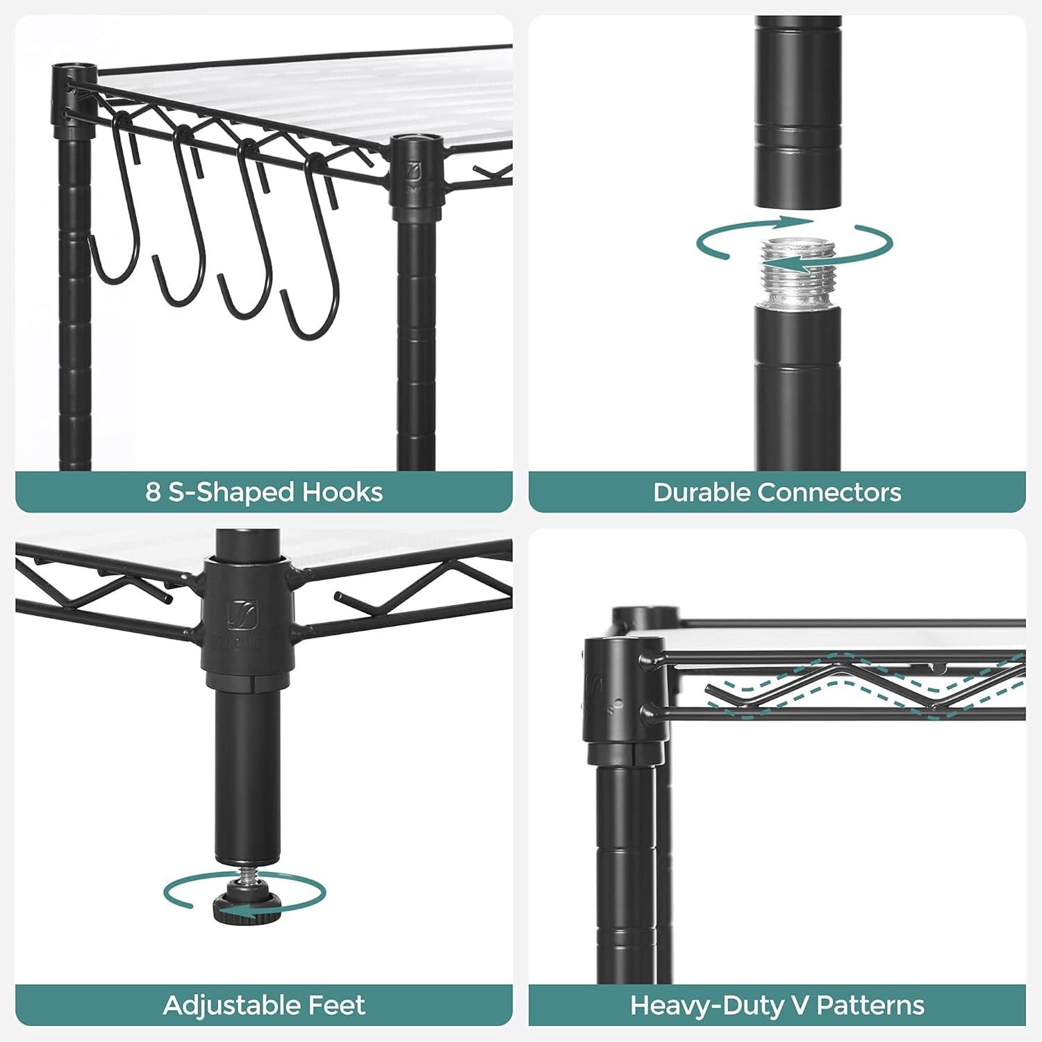 FDW  6-Tier Freely Assemble Wire Shelving Unit Heavy Duty Storage Rack Metal Shelf Garage Storage Shelves