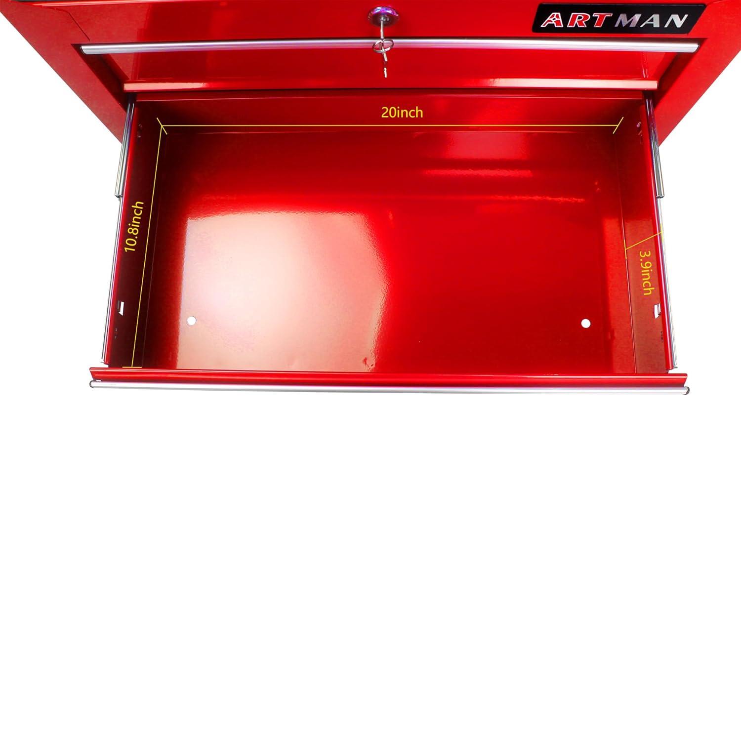 Yesurprise 12.99'' W 5 -Drawer Steel Job Site Storage with Wheels