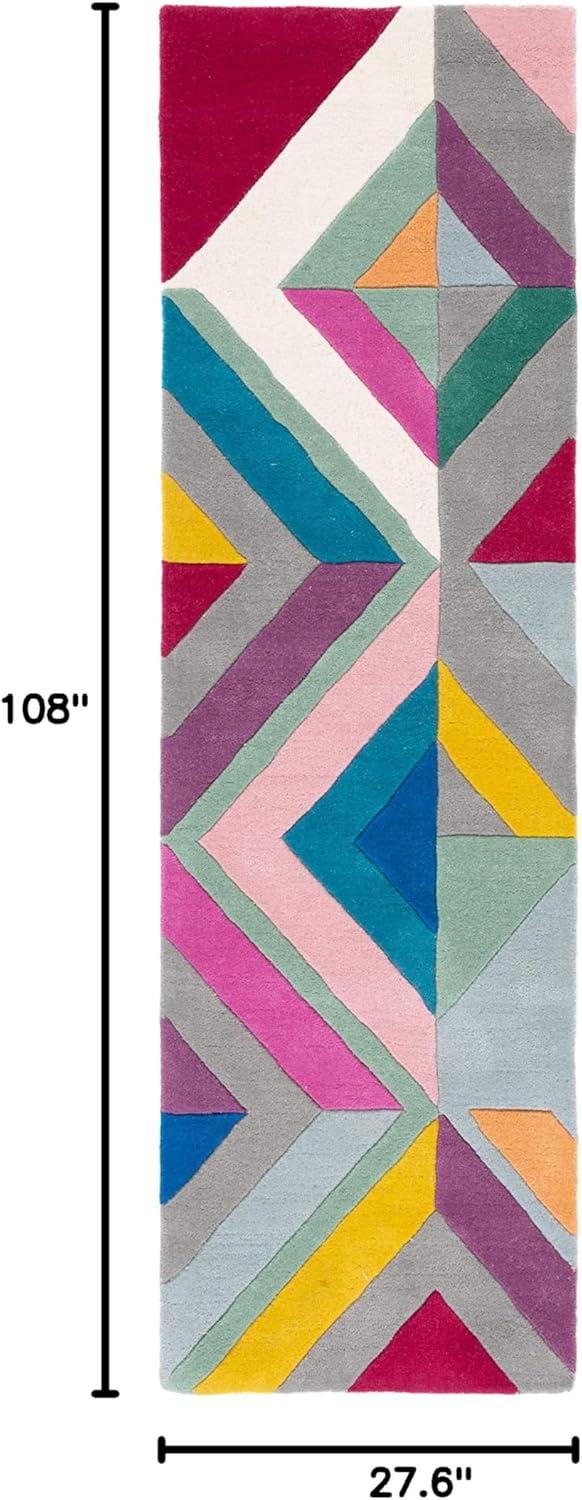 Fifth Avenue FTV112 Hand Tufted Runner Rug - Gray/Multi - 2'3"x9' - Safavieh.