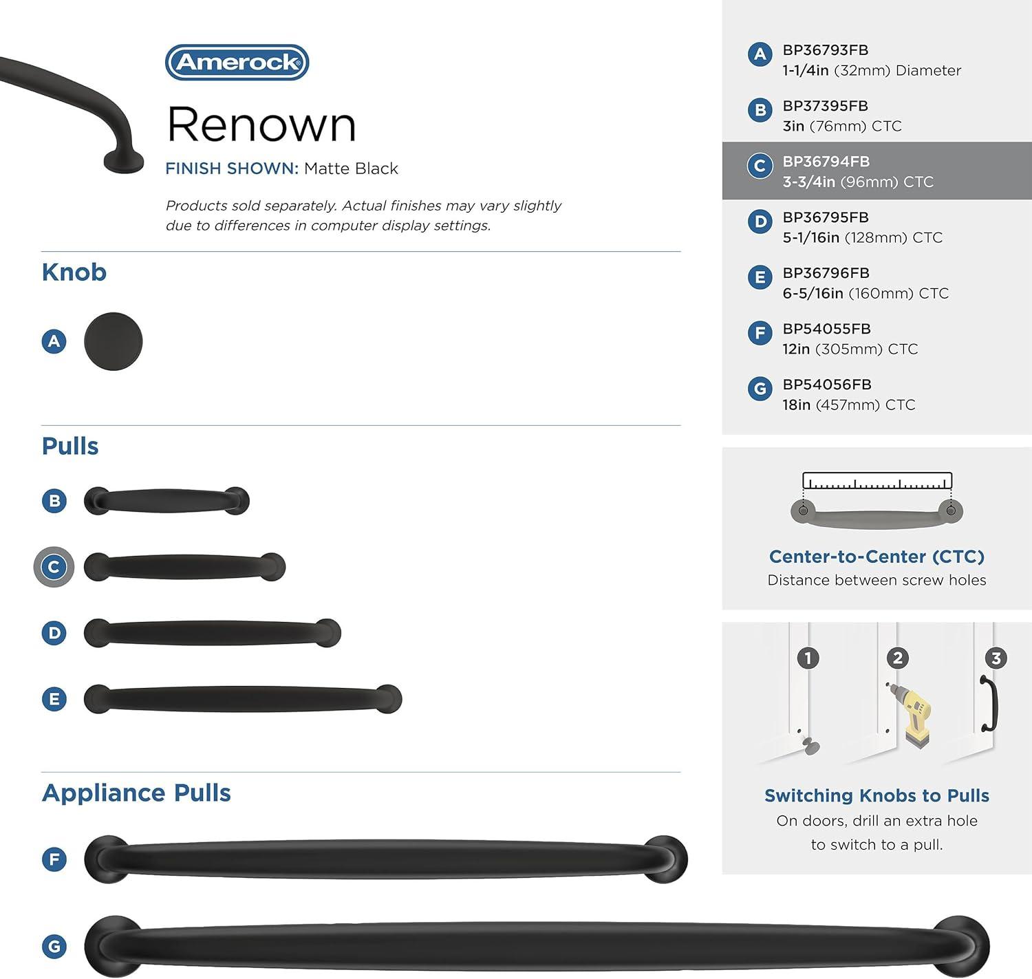 Amerock Renown Cabinet or Drawer Pull