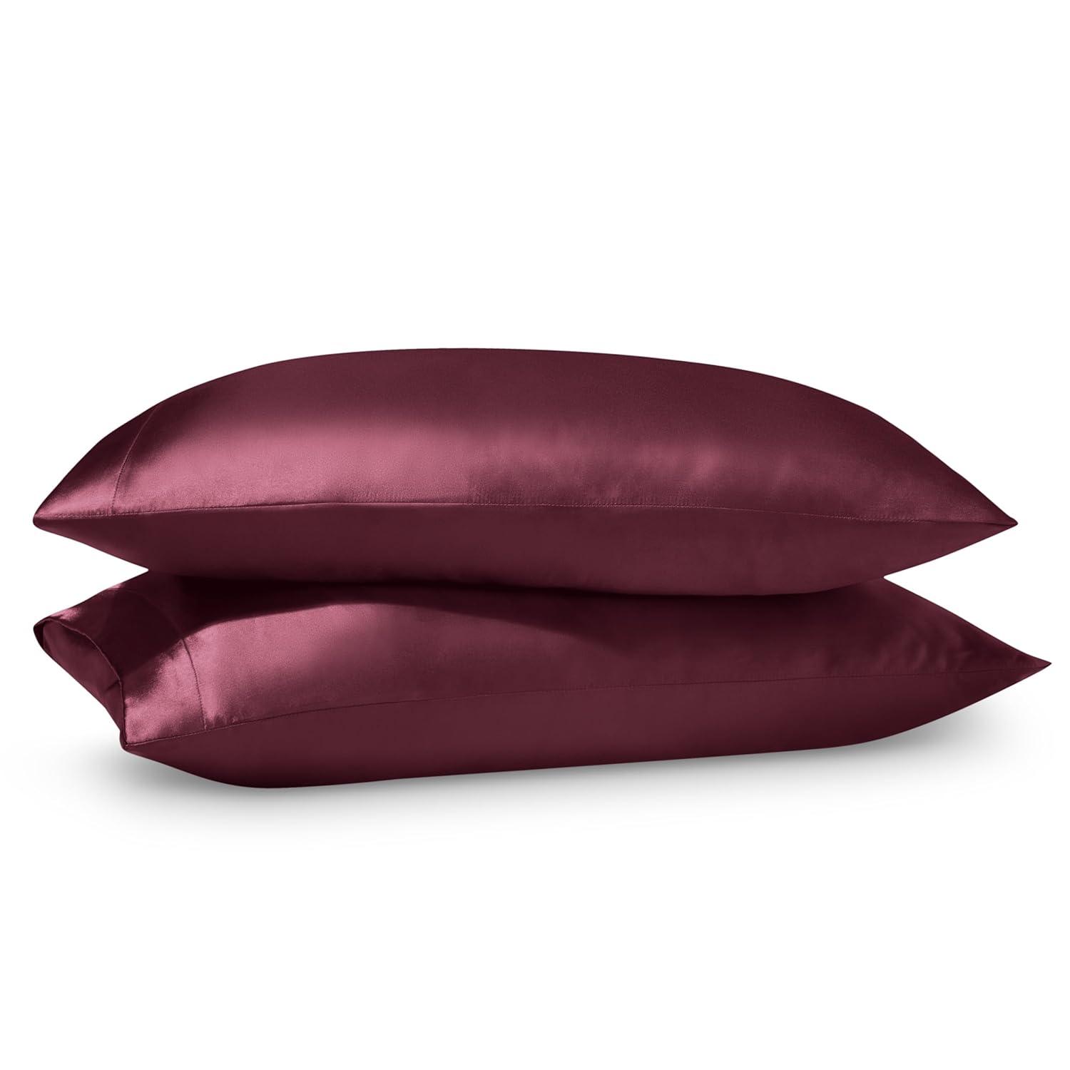 Bare Home Soft Poly Satin Pillowcase Set