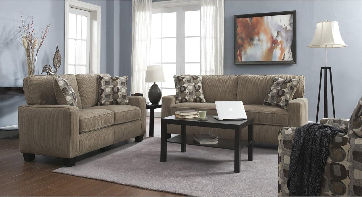 Serta Palisades 78" Track Arm Sofa, Easy Care Fabric, Soft Pillow Back, Pocket Coil Seat Cushions