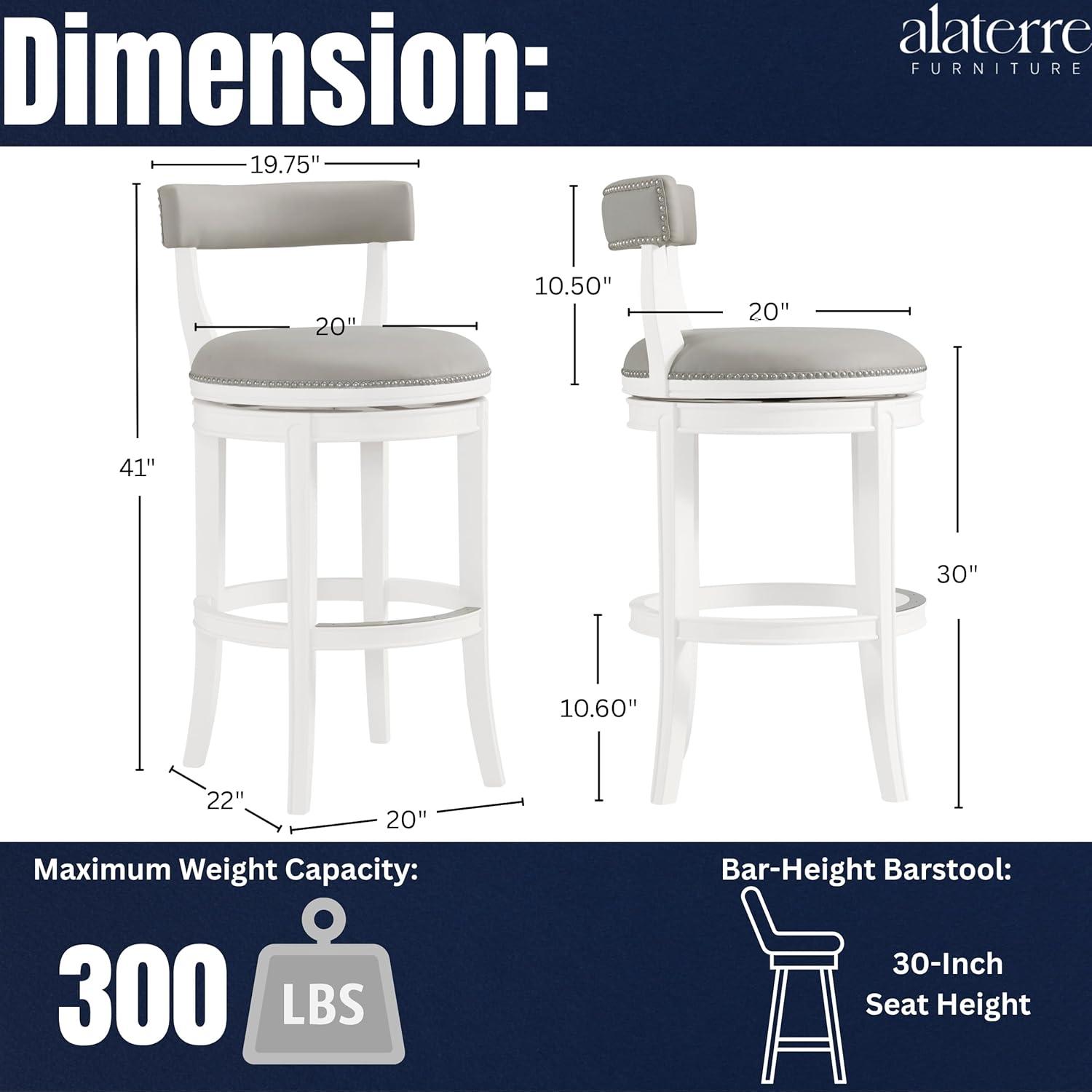 Hanover Solid Rubber Wood Swivel Counter And Bar Stool