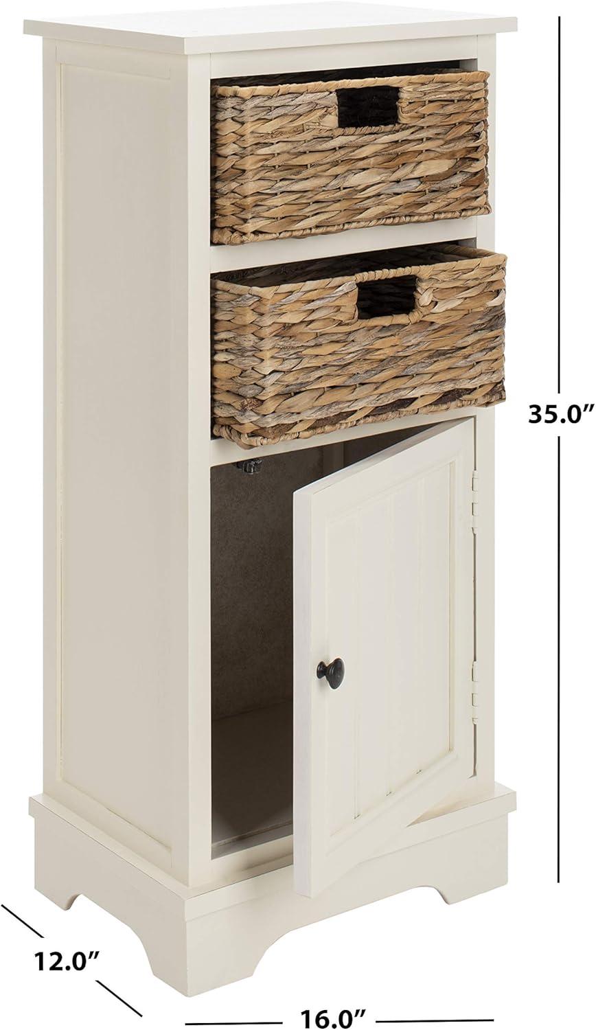 Connery Cabinet - AMH5742 - Vintage White - Safavieh Couture