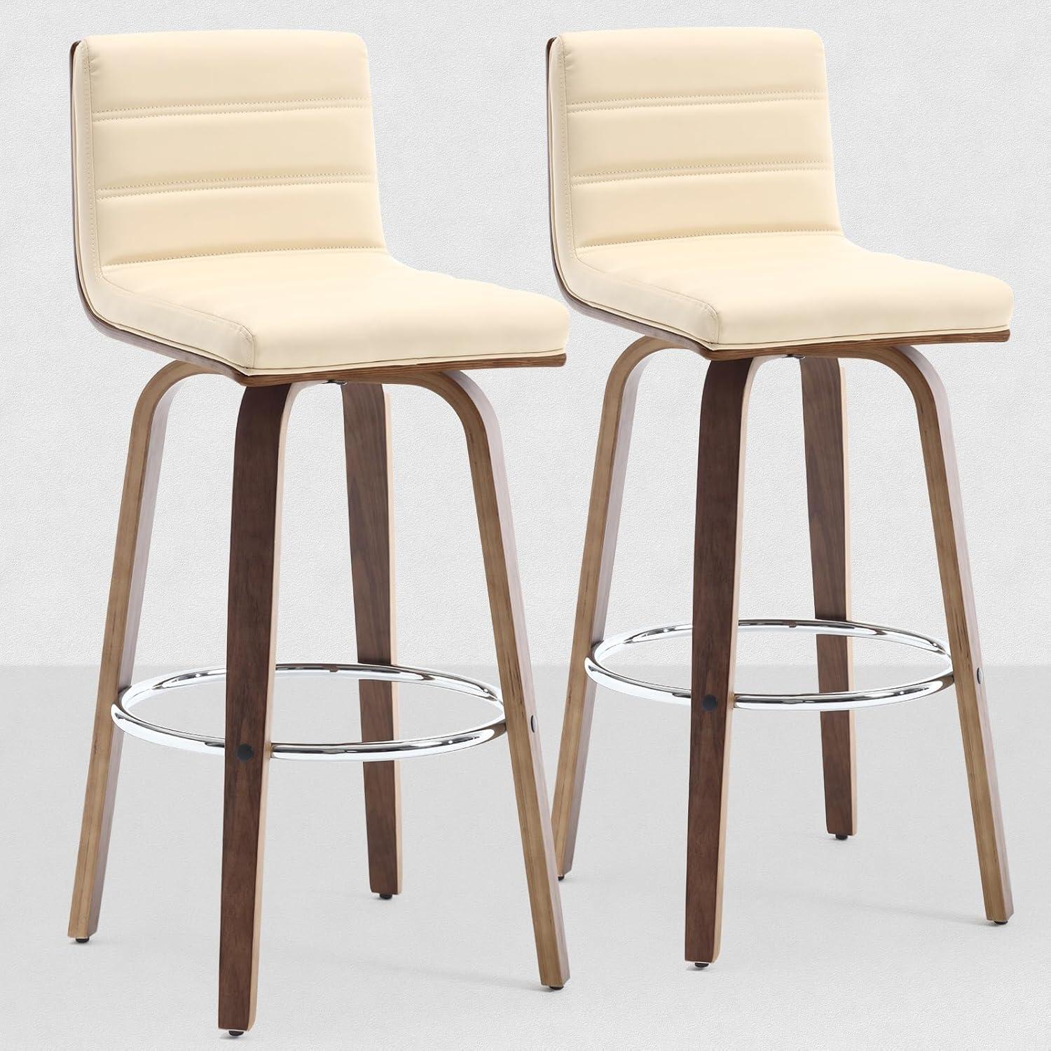 Corrigan Studio® Upholstered Swivel Stool (Set of 2)