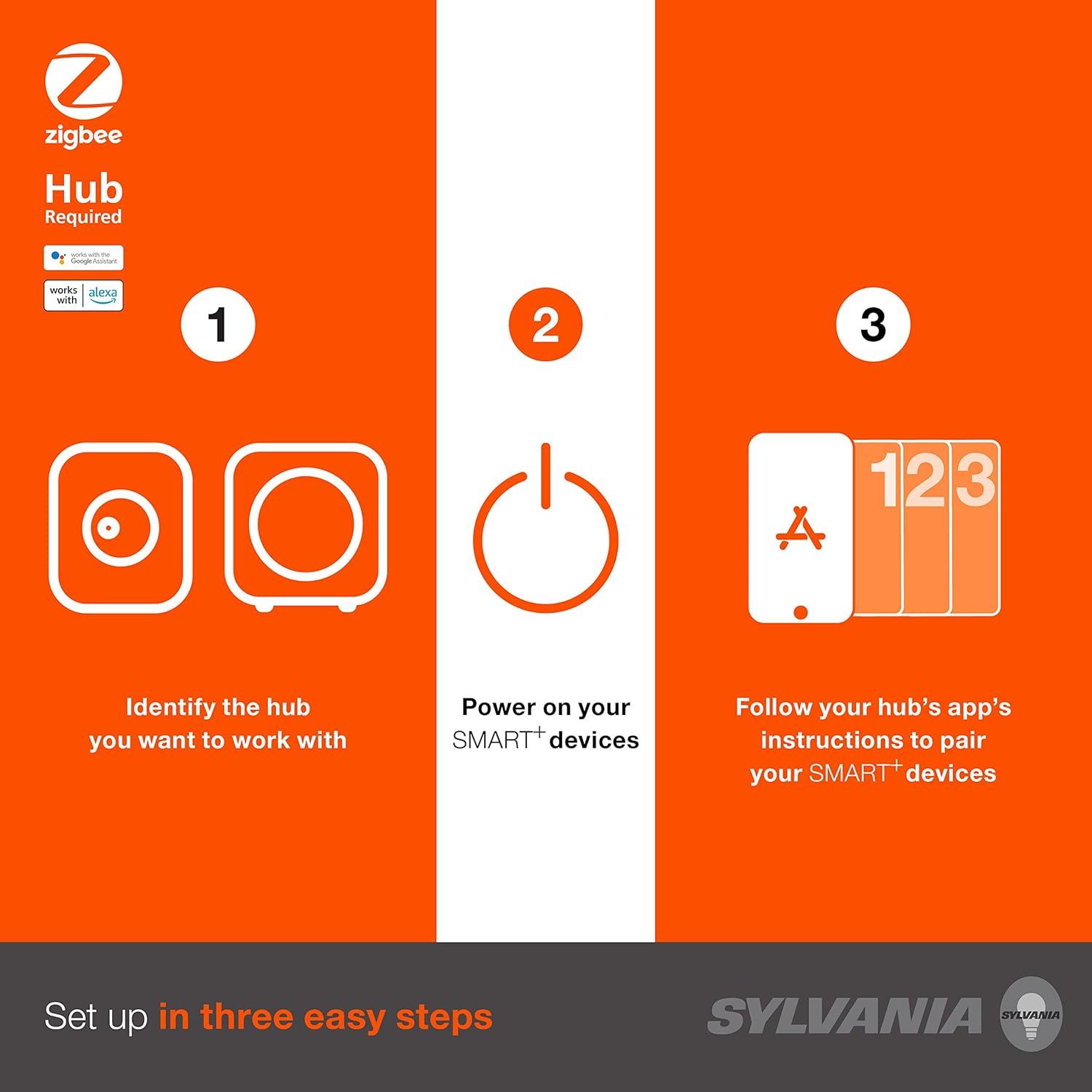 Sylvania SMART+ A19 Smart Light Bulb, 60W Color LED, 1-Pack