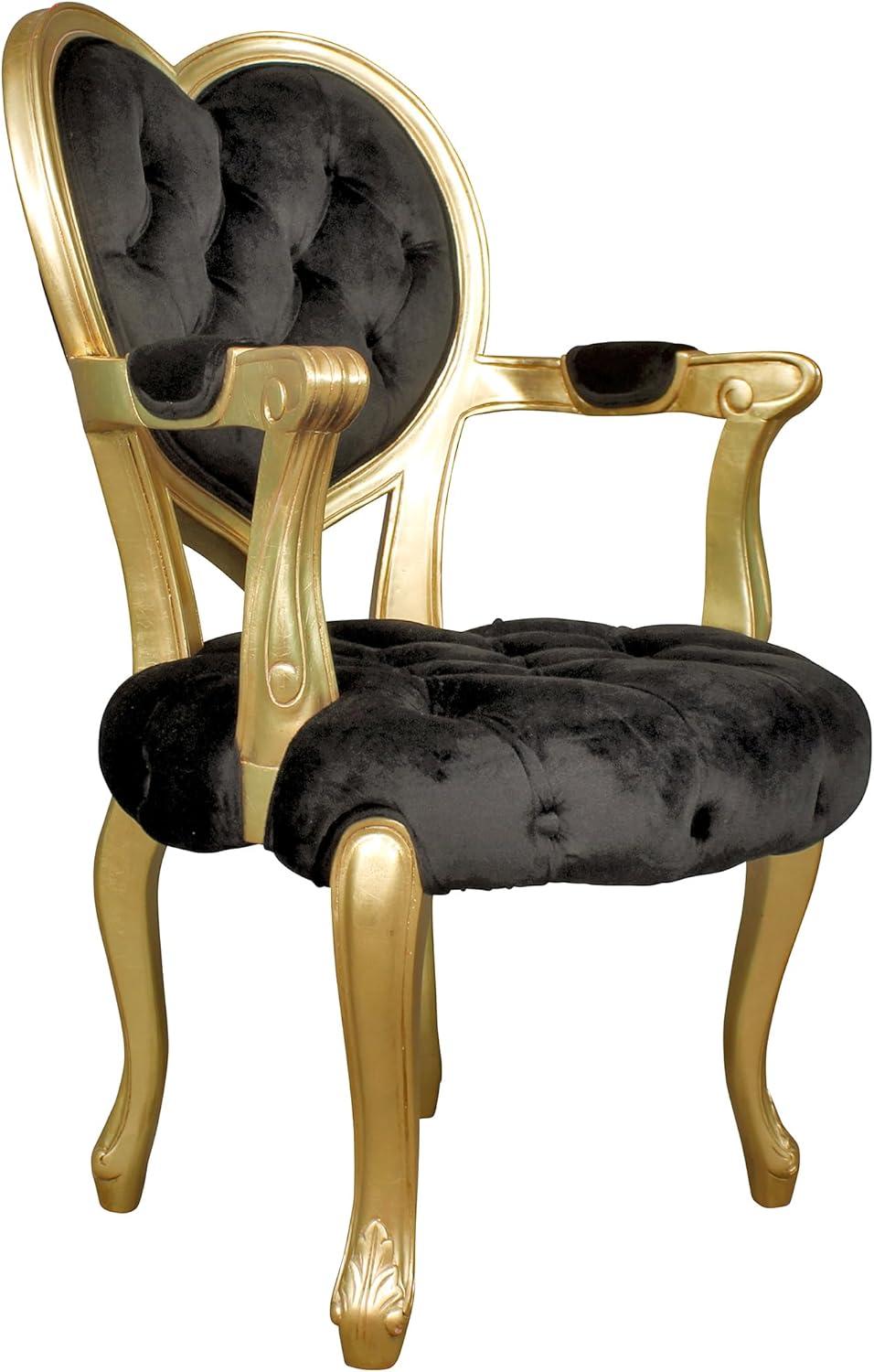 Design Toscano Sweetheart Victorian Heart-Backed Gilded Armchair