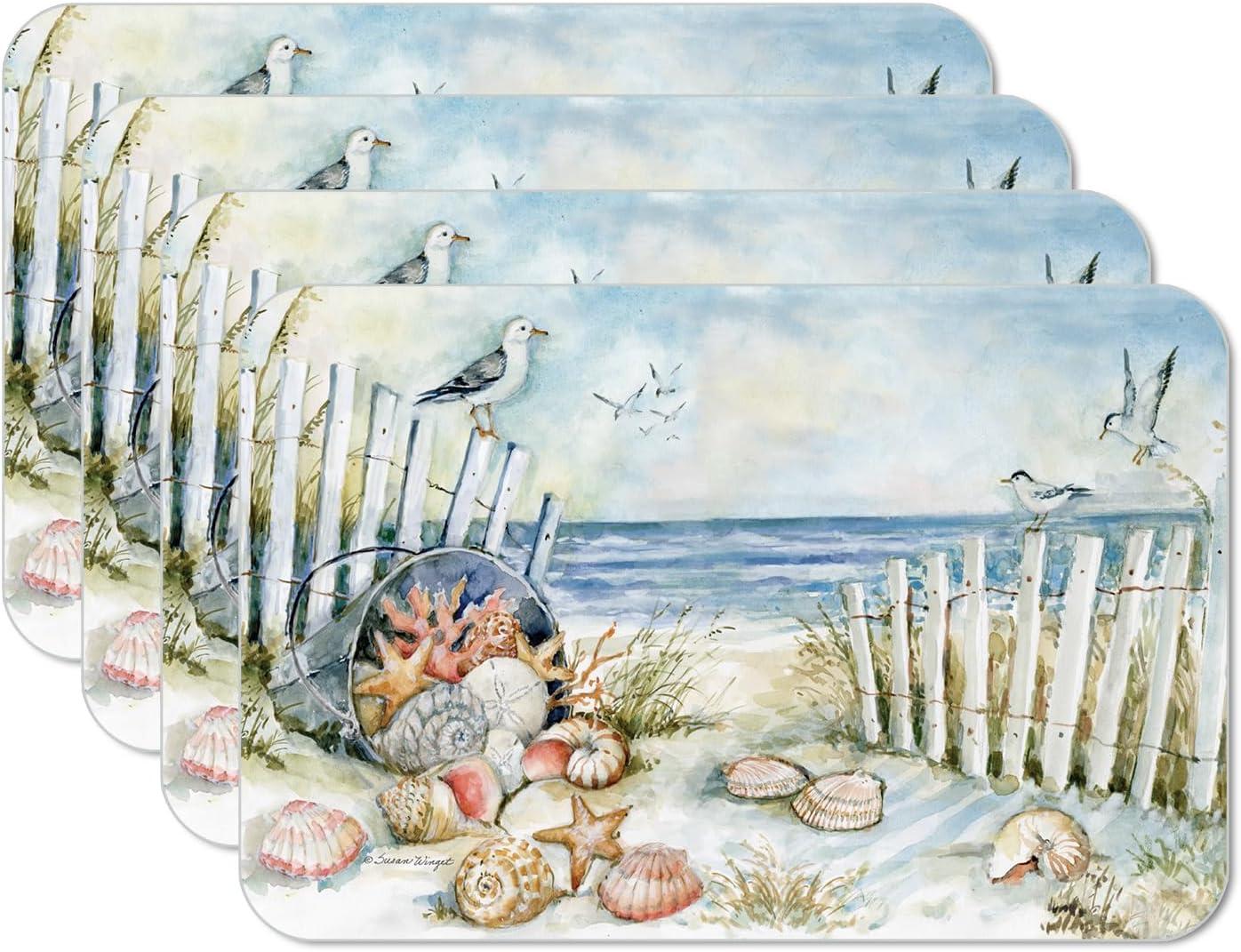 Coastal Sanctuary Reversible Rectangular Plastic Placemats