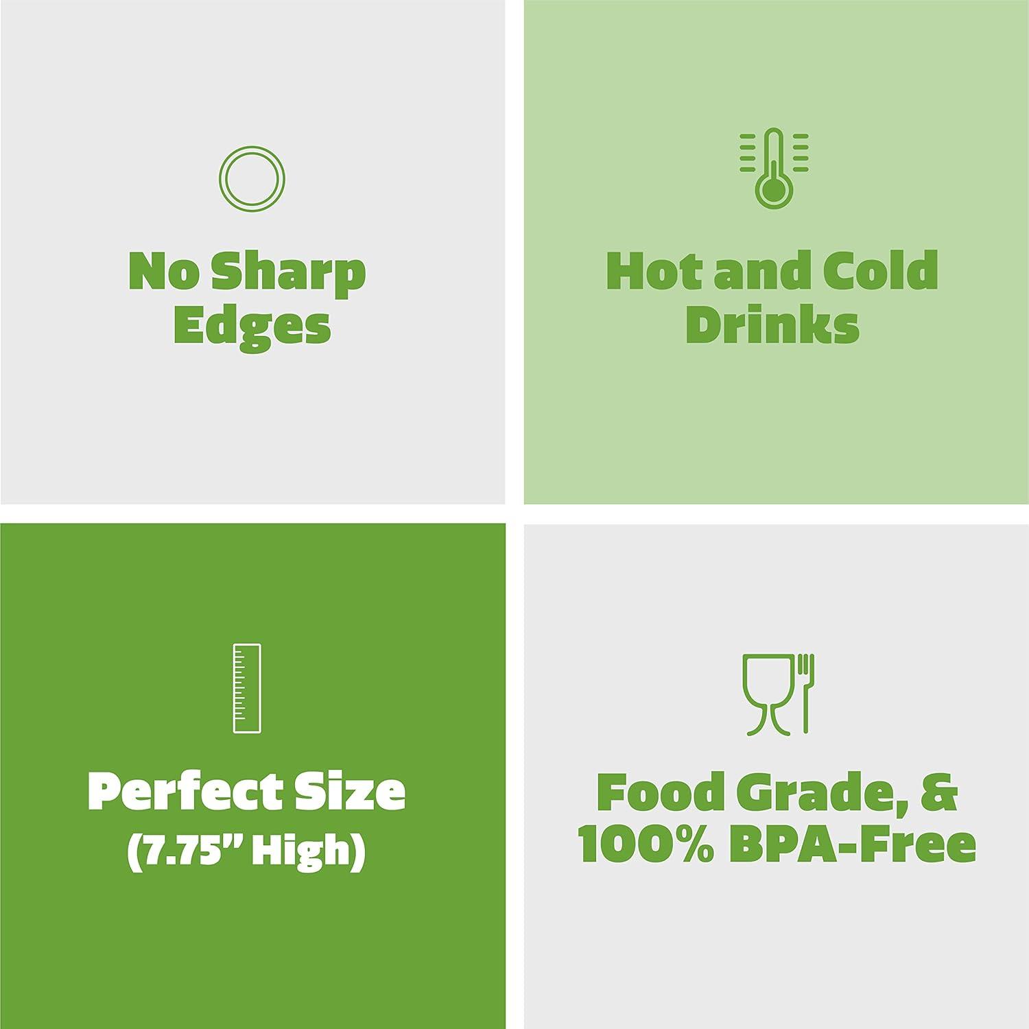 Comfy Package Flexible Drinking Straws Plastic Disposable Bendy Straws, 500-Pack