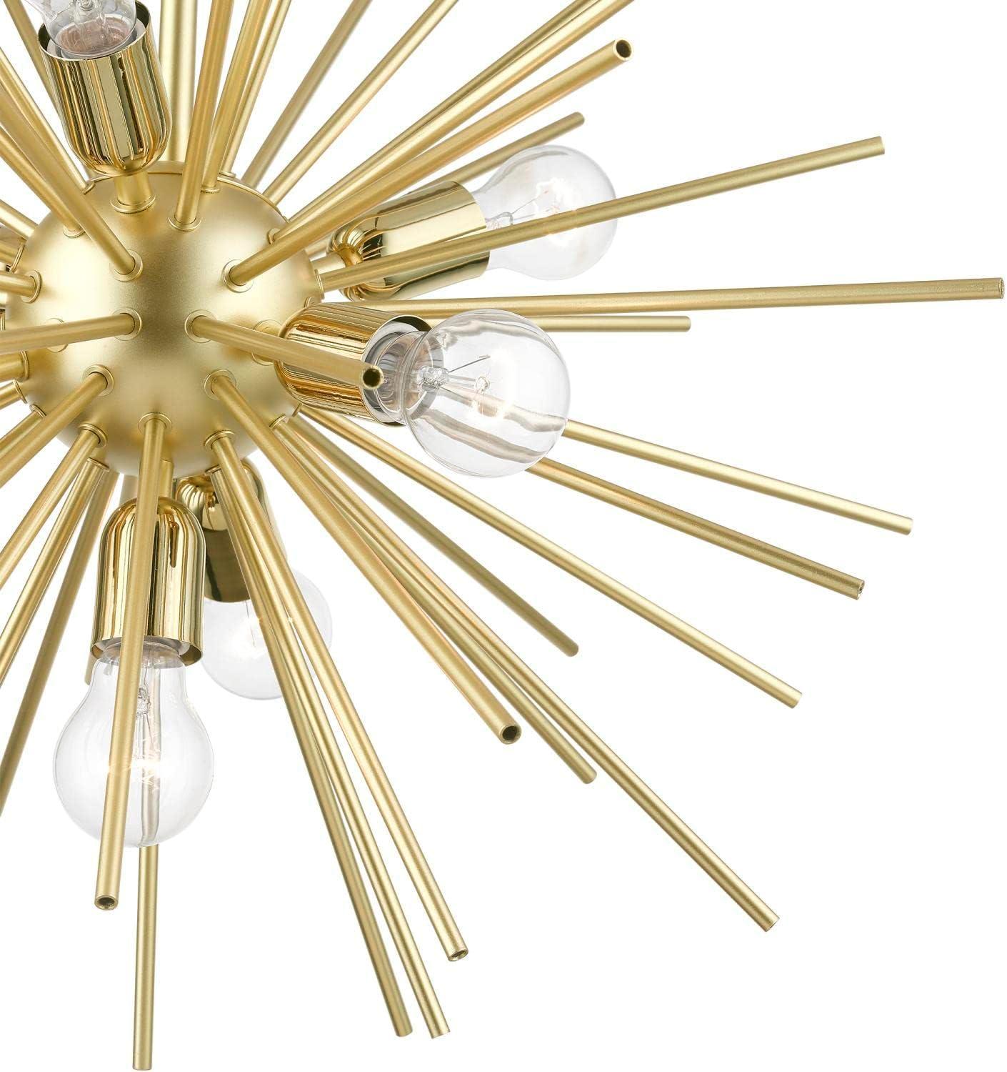 Livex Lighting Tribeca 7 - Light Pendant in  Soft Gold/Polished Brass