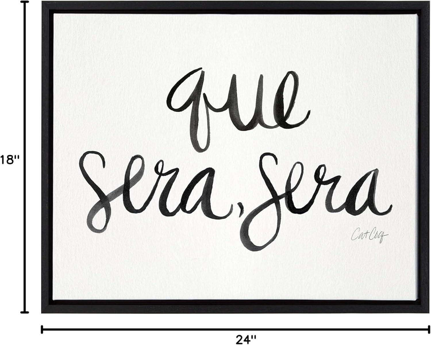 18" x 24" Sylvie Que Sera Sera Framed Canvas by Cat Coquillette Black - Kate and Laurel