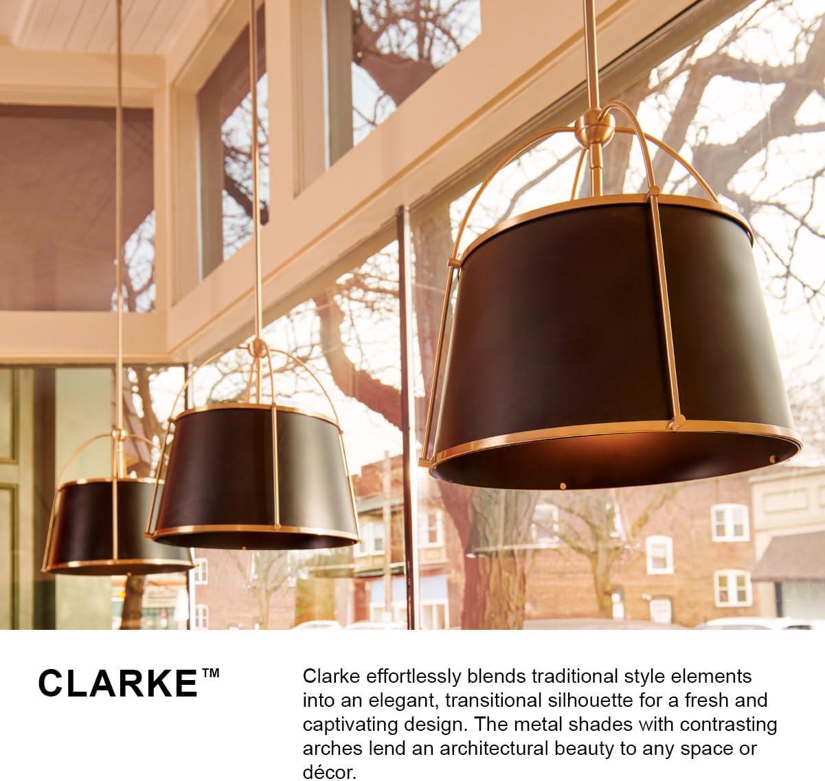 4895WS-Hinkley Lighting-Clarke - 4 Light Large Pendant in Traditional-Transitional Style - 24.5 Inches Wide by 25.25 Inches High-Warm Brass Finish
