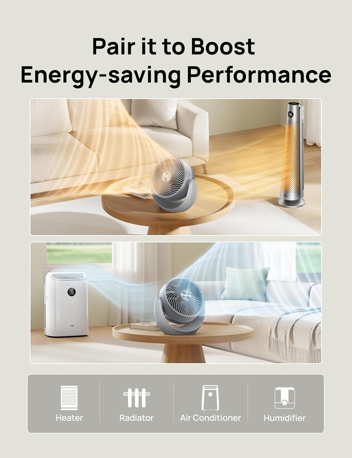 Gray Plastic Adjustable Tilt Table Fan with Three Speed Settings