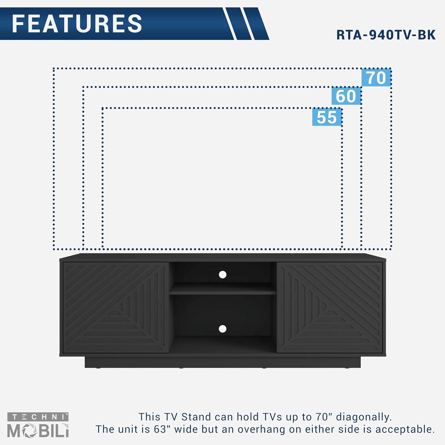 Techni Mobili Modern TV Stand for TVs up to 70"