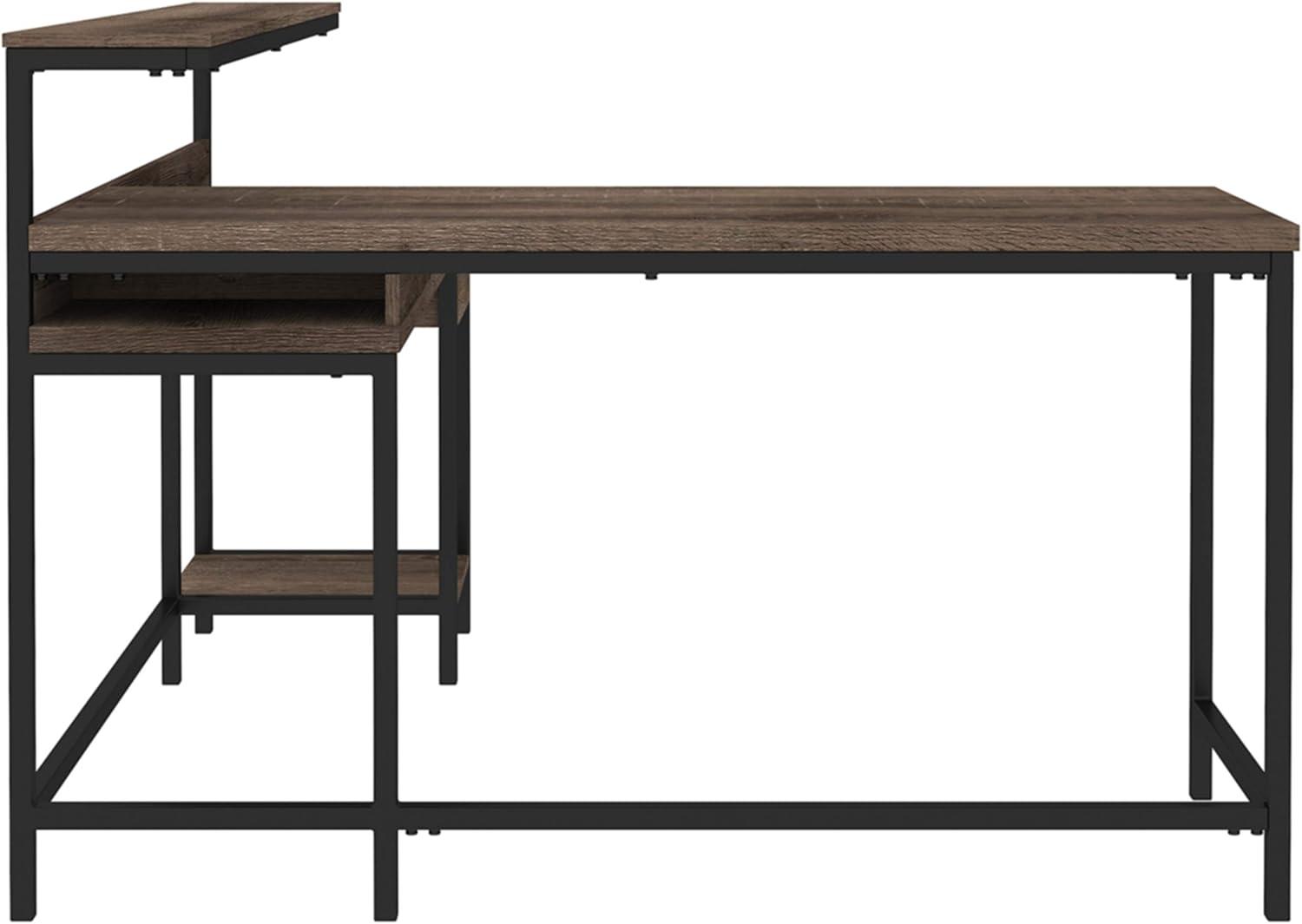 Signature Design by Ashley Contemporary Arlenbry Home Office L-Desk with Storage Gray