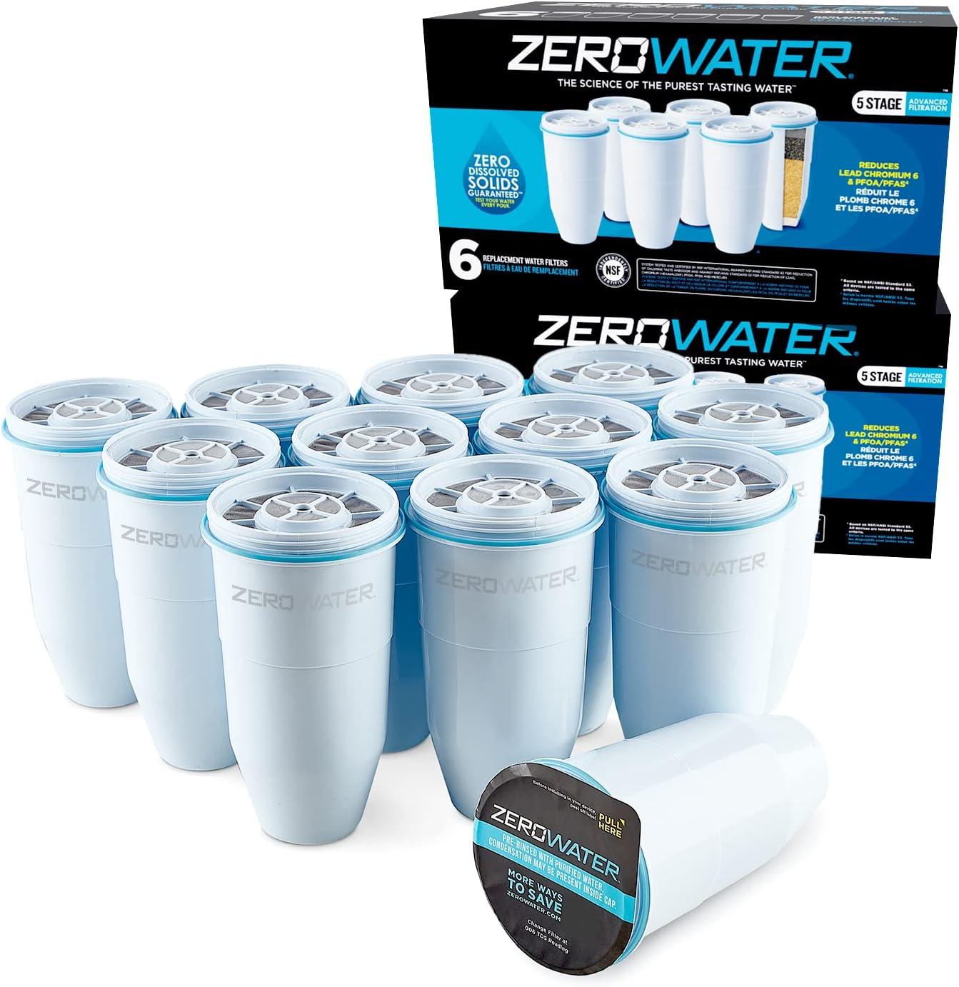 ZeroWater 12-Pack White 5-Stage Water Filter Replacements