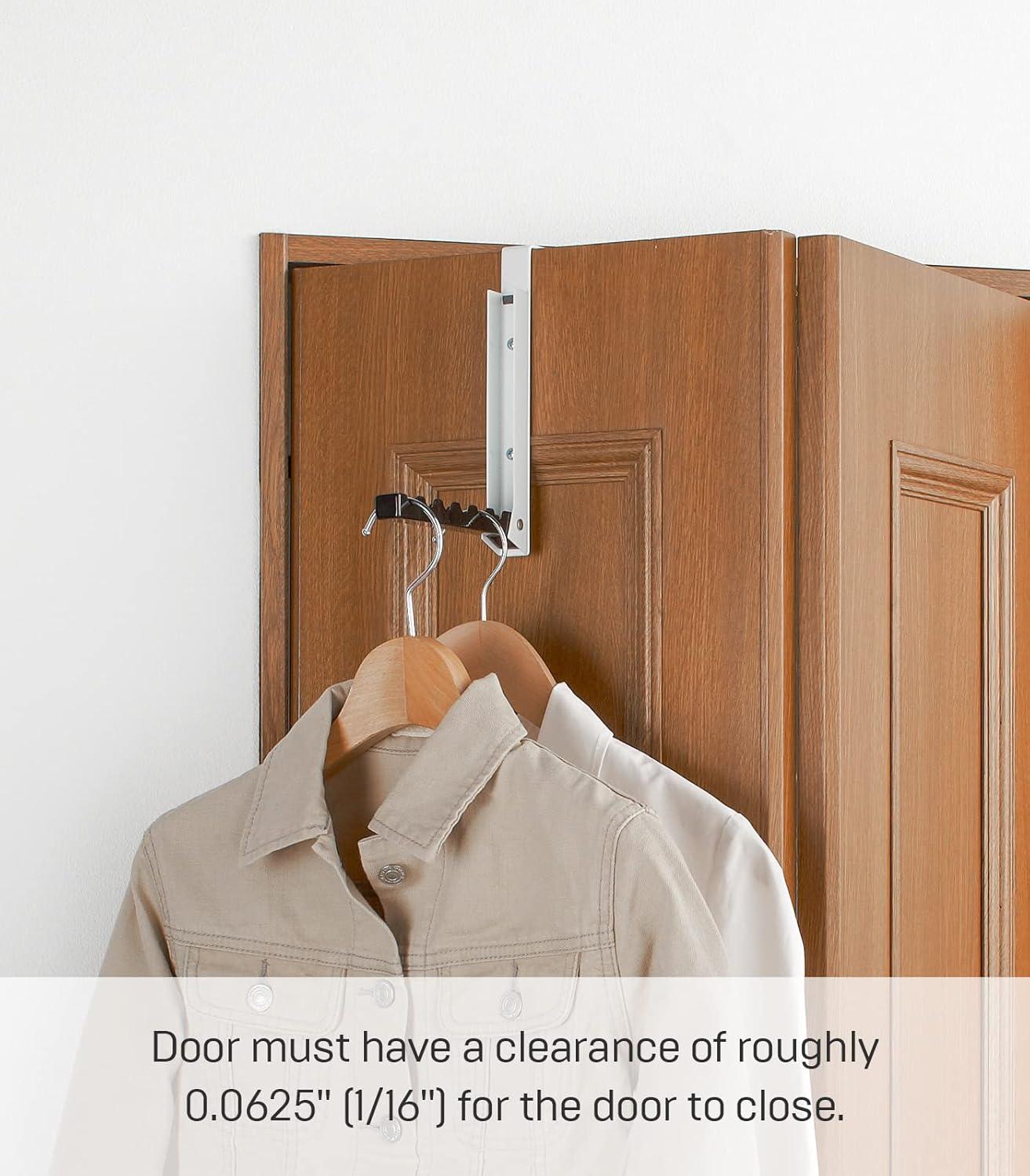 Yamazaki Home Over The Door Hooks - Folding Hanging Coat Rack, Steel, Over-the-Door