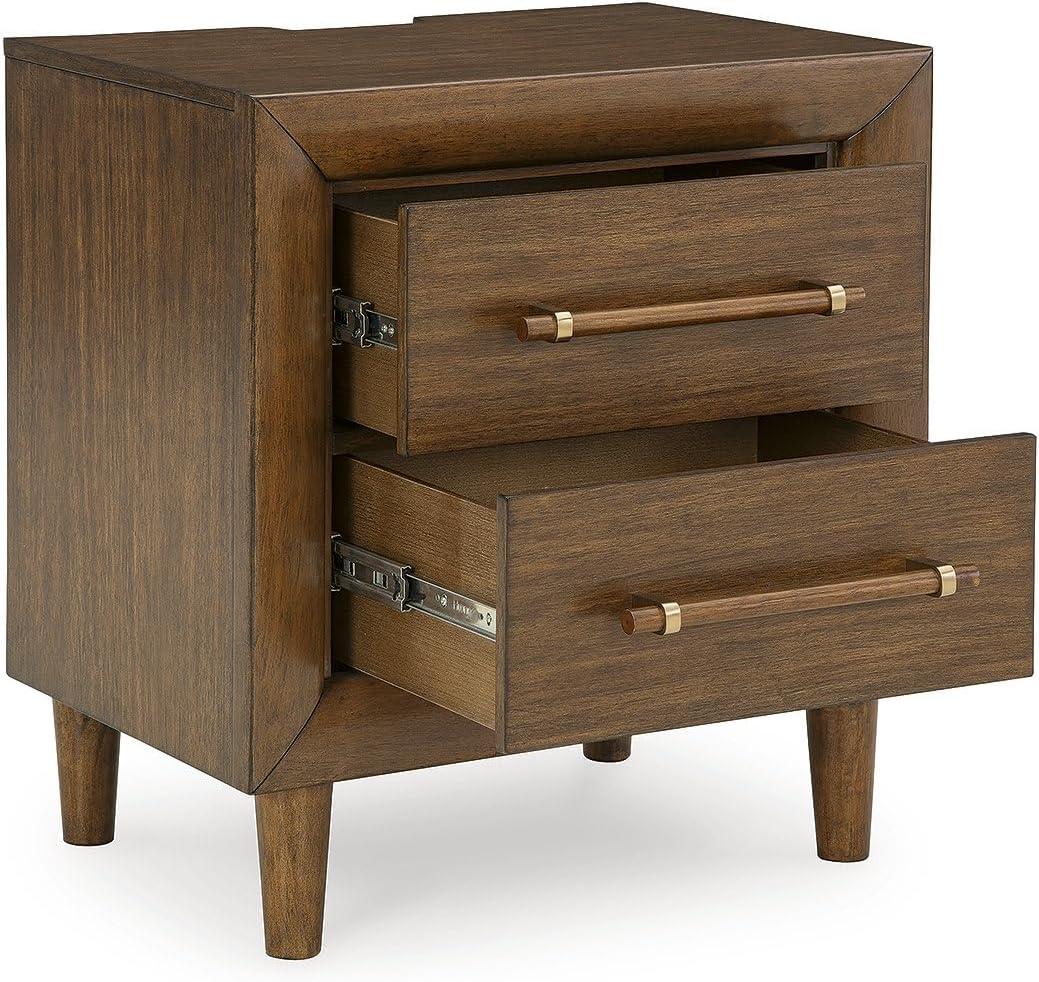 Signature Design by Ashley Lyncott Nightstand with USB Charging, Brown