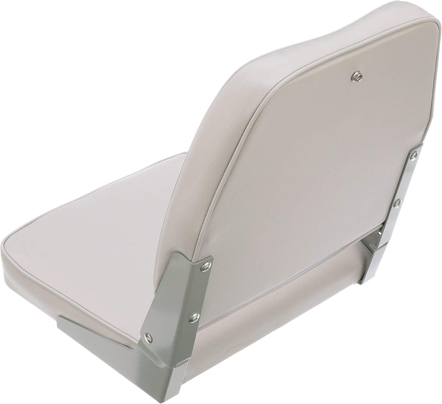 Attwood 98395GY Low-Back Padded Boat Seat, Gray, High-Impact Plastic Frame, 7 Inches W x 16 Inches D x 16 Inches H