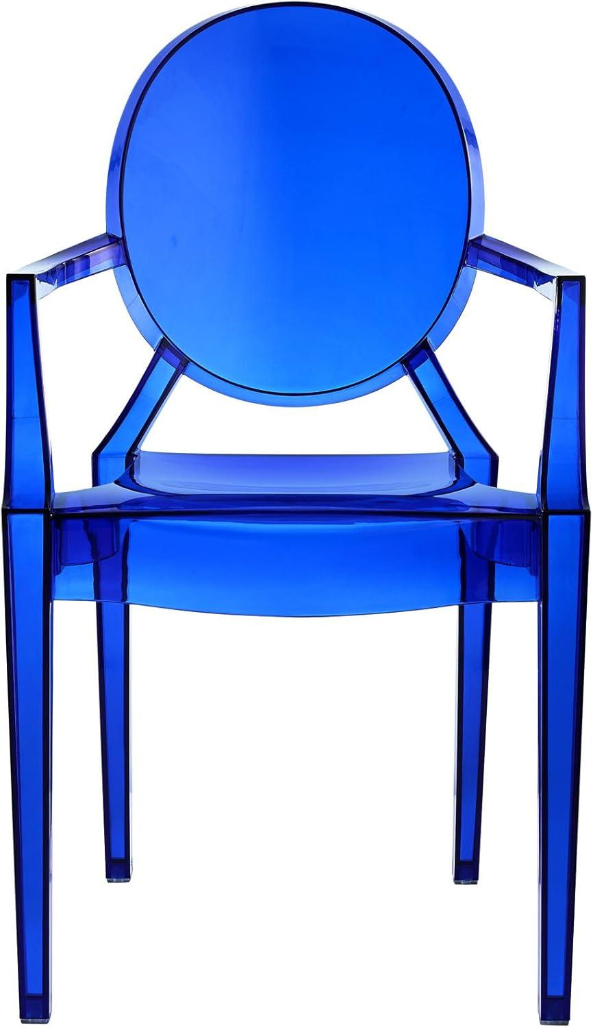 Aqua Breeze Transparent Plastic Arm Chair