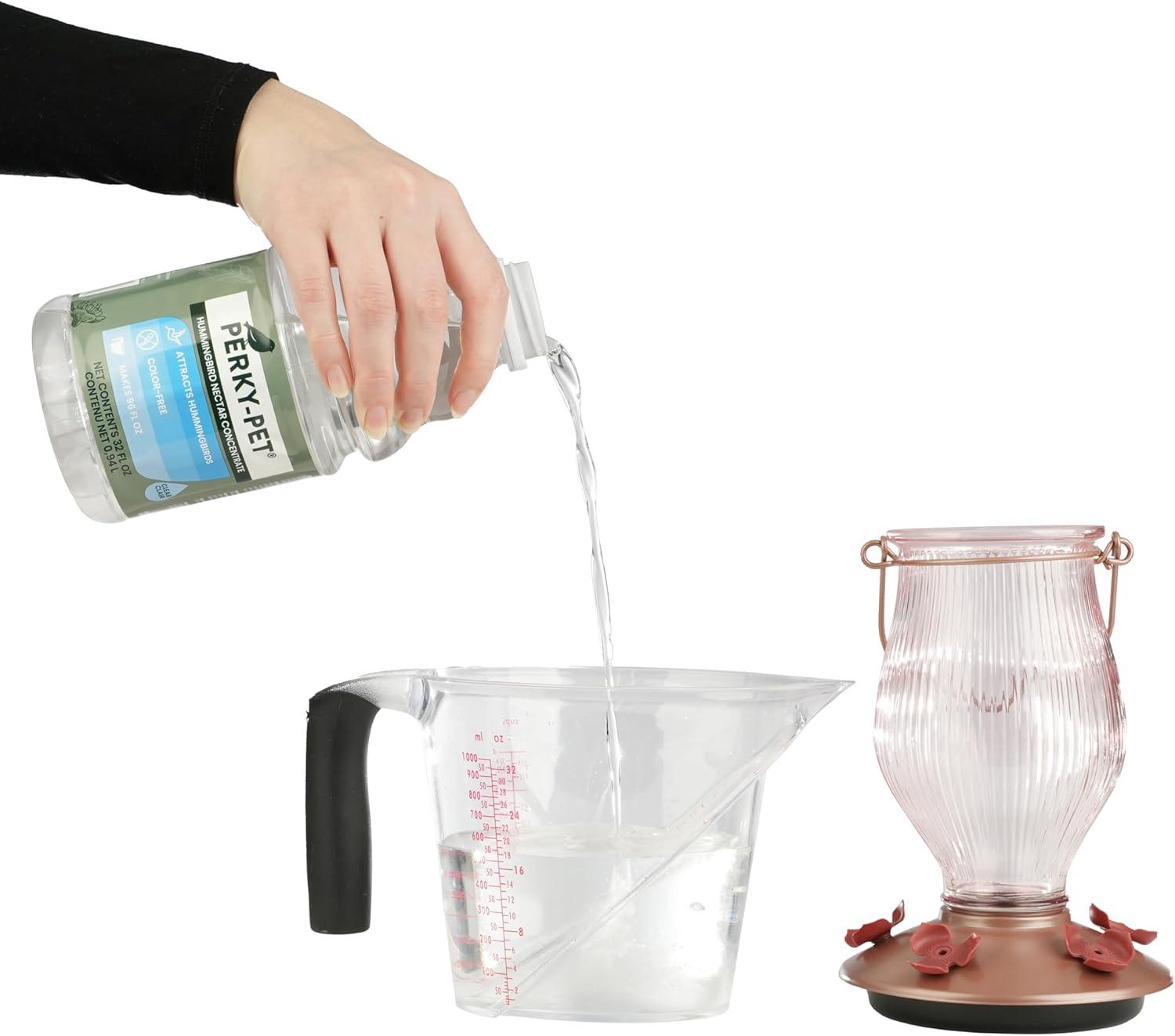 Perky-Pet Hummingbird Nectar Concentrate for Hummingbird Feeder - 32 oz - Makes 96 FL OZ of Food Nectar - 238CL