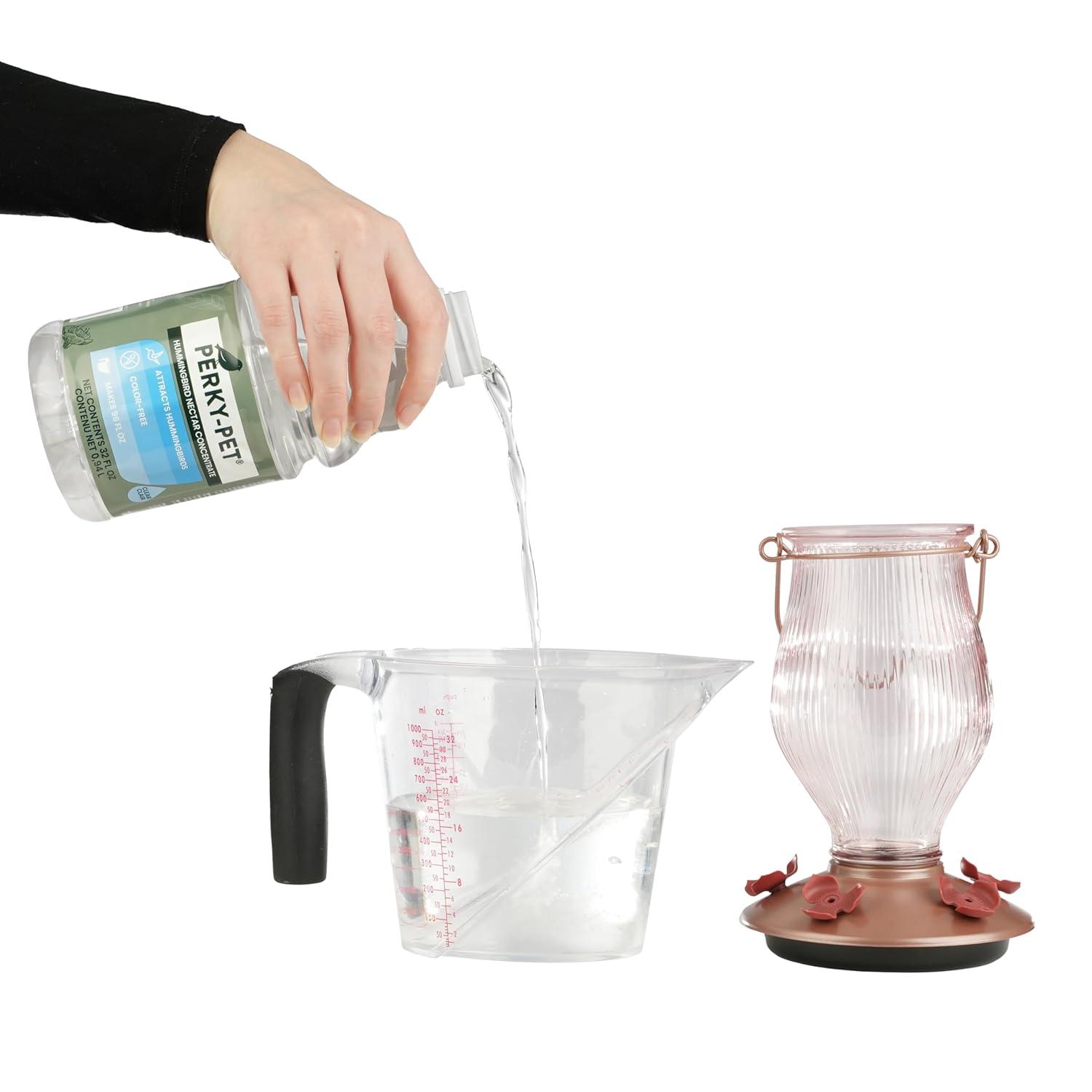 Perky-Pet Hummingbird Nectar Concentrate for Hummingbird Feeder - 32 oz - Makes 96 FL OZ of Food Nectar - 238CL
