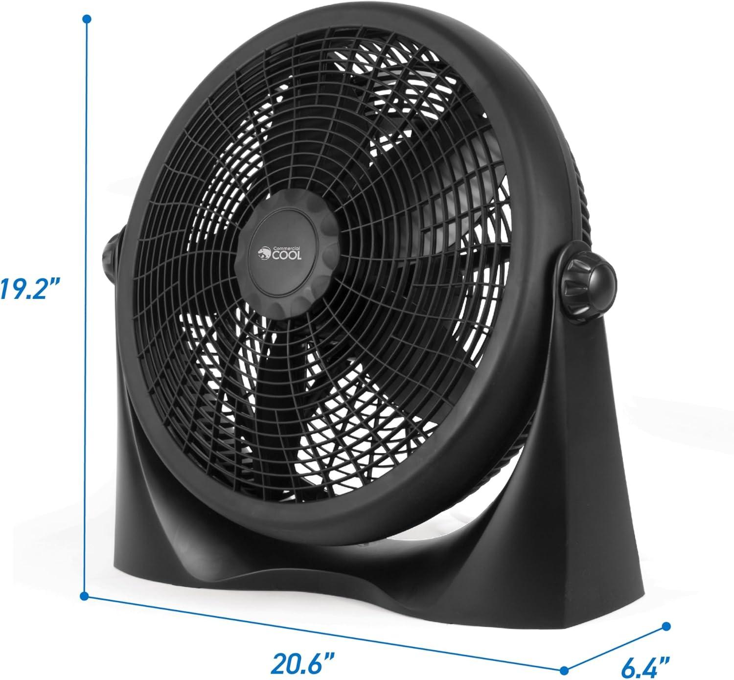 Commercial Cool Floor Fan For Home, Garage, Bedroom, Or Office, Cooling Fan For Floor With 3 Fan Settings, Quiet Floor Fan With Adjustable Tilt Angle And Sturdy Base