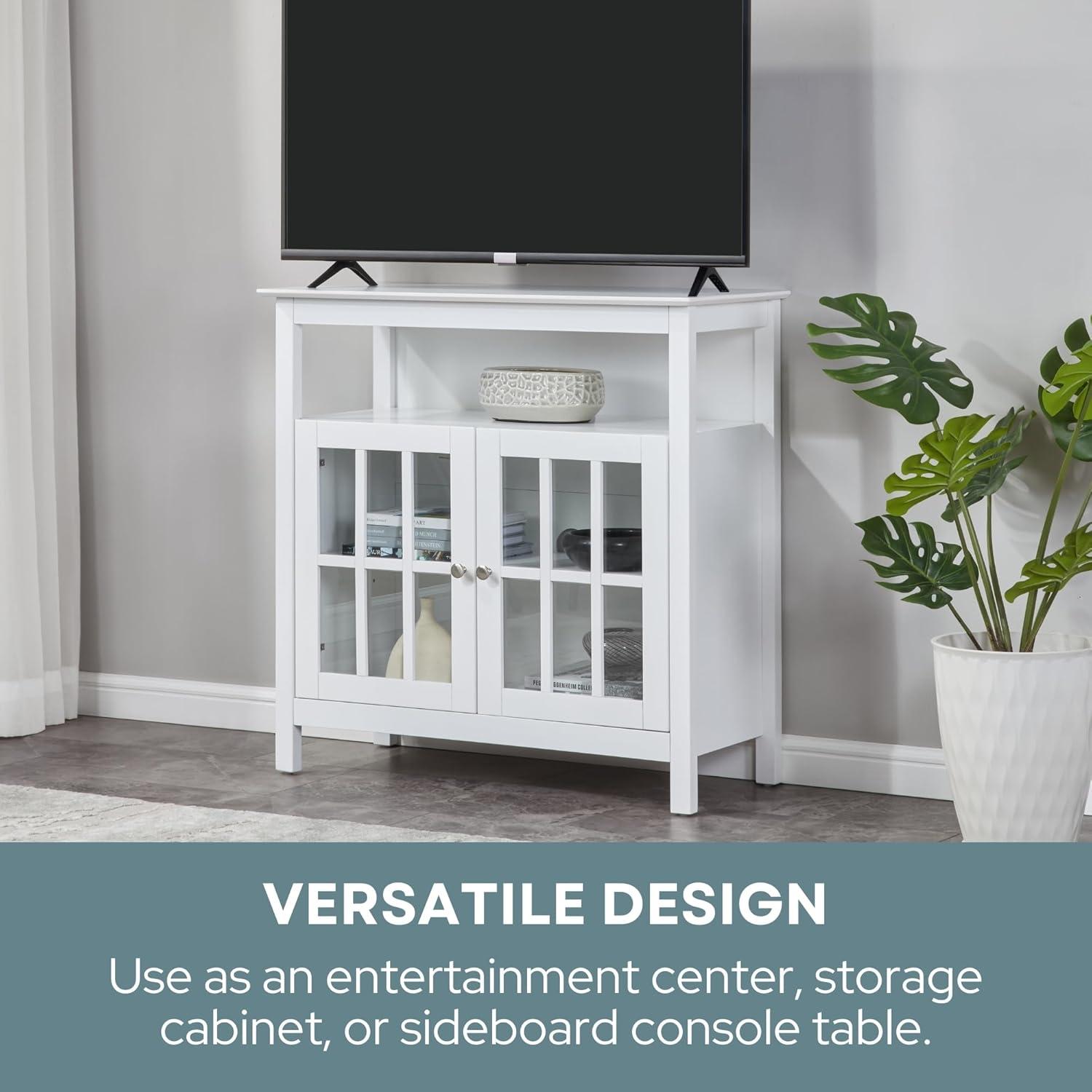 Big Sur Highboy TV Stand, White