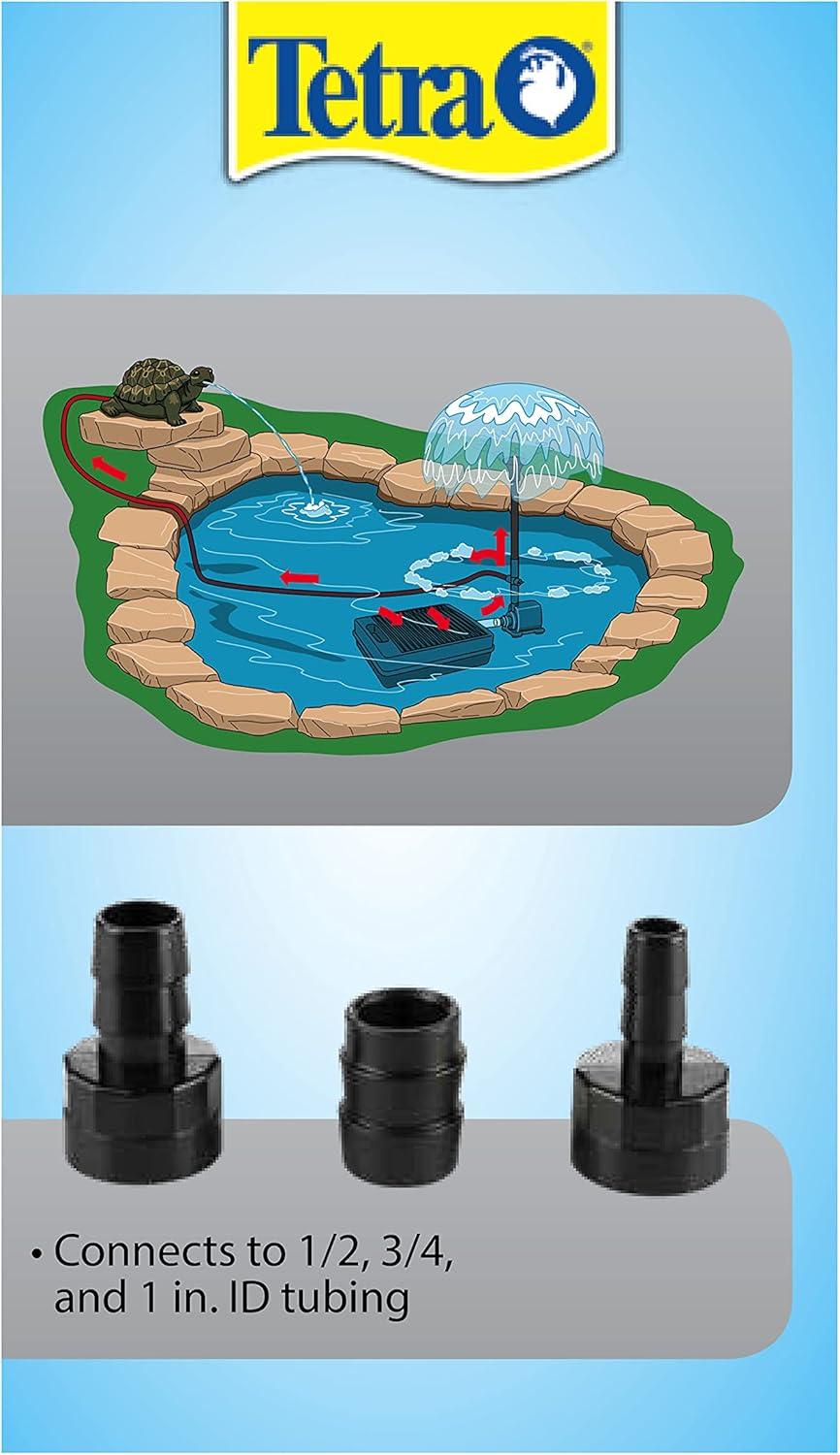 Tetra Fountain Set Pond Pump with 3 Fountain Patterns Electric Pond Pump 0.5GPH