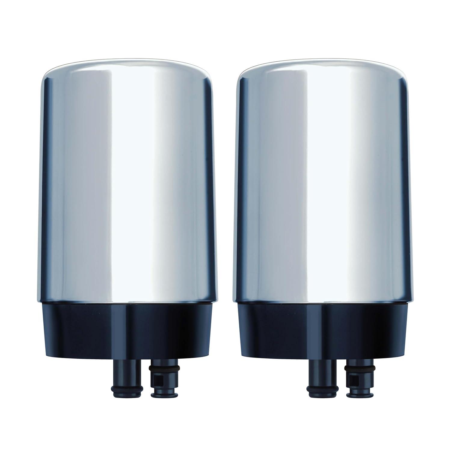 Brita Complete Tap Water Faucet Replacement Filters, 2 Count - Chrome