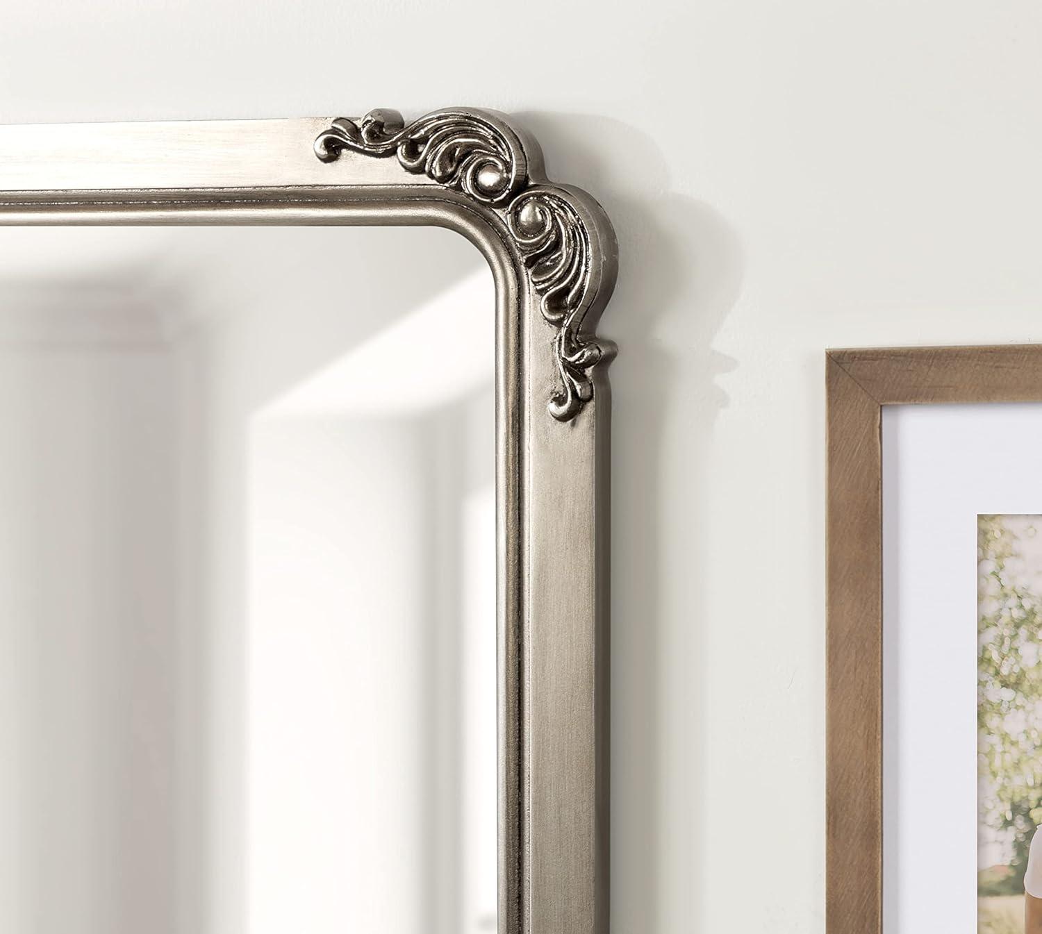 Kate and Laurel Ivette MDF Rectangle Mirror, 25x35, Silver