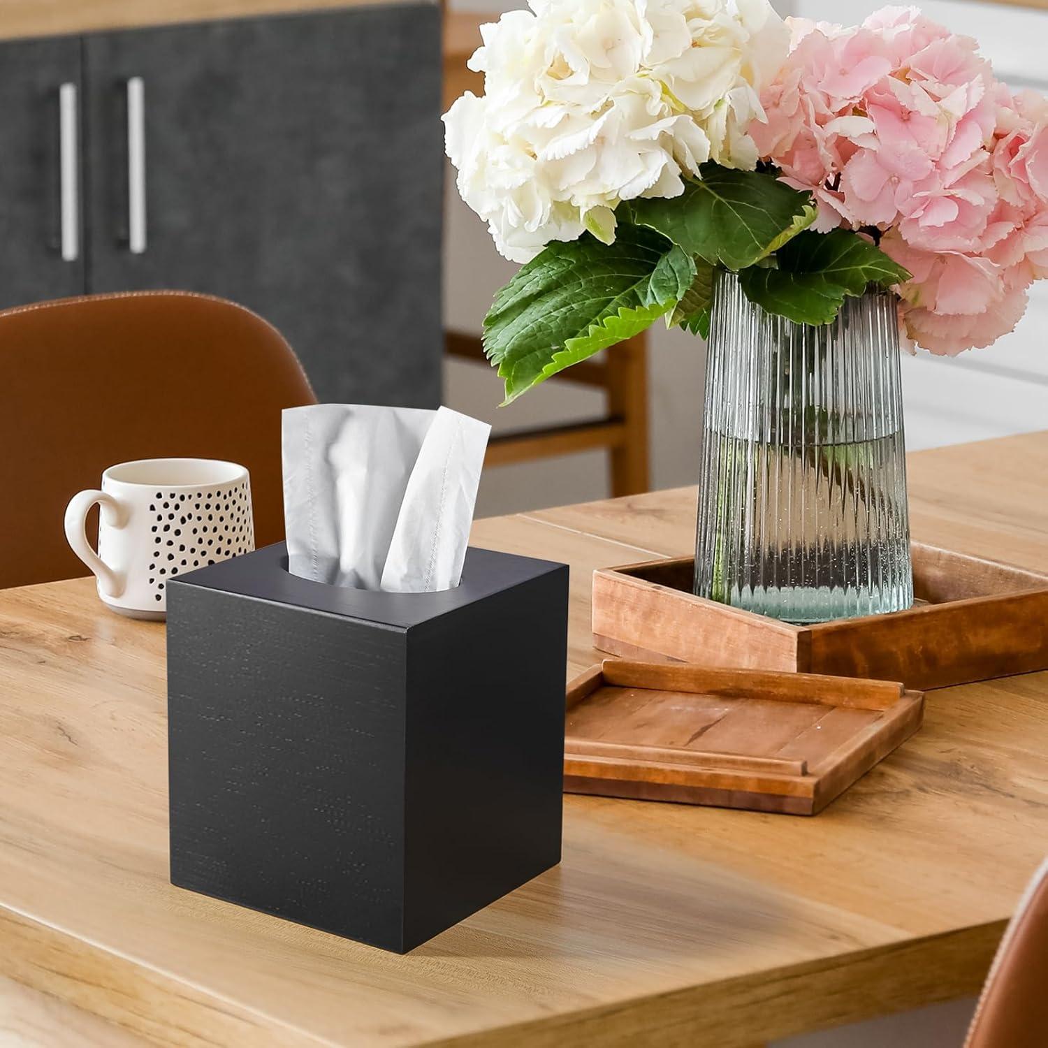 Juxon Black Tissue Box Cover