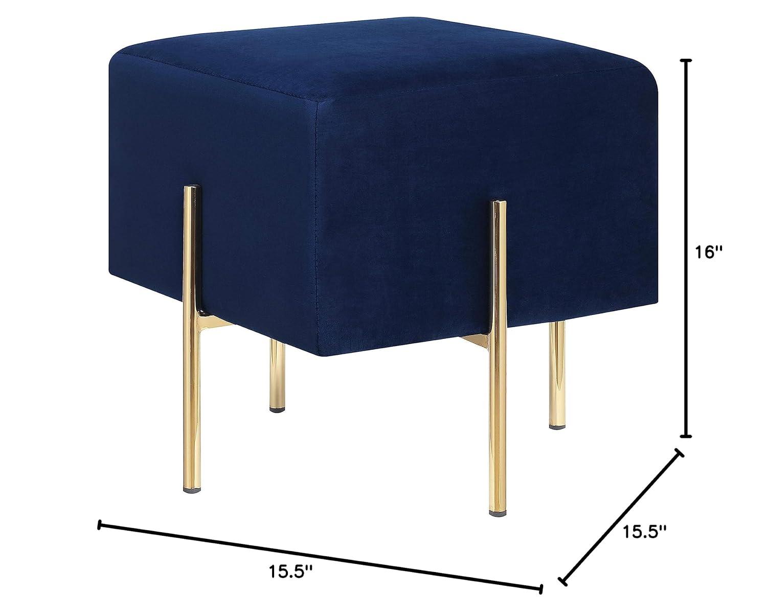 Coaster Modern Blue Velvet Ottoman 910230
