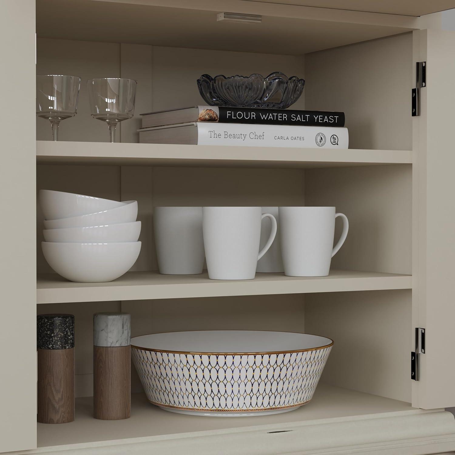 Home Styles Dover Kitchen Pantry White : Hardwood Construction, 4-Door Design, Adjustable Shelves, 1 Drawer