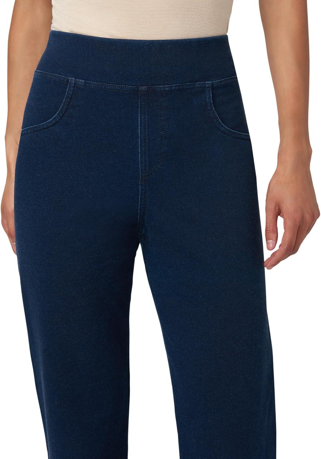 Small Dark Blue Cotton Blend High Rise Denim Leggings