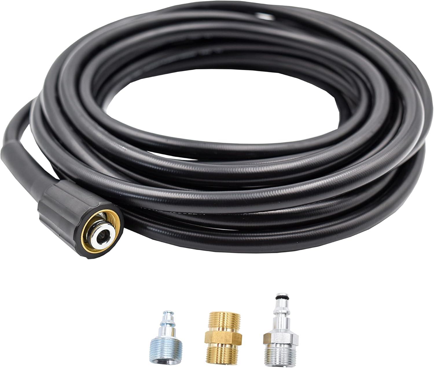 25-Foot Black Super Soft Pressure Washer Hose Kit