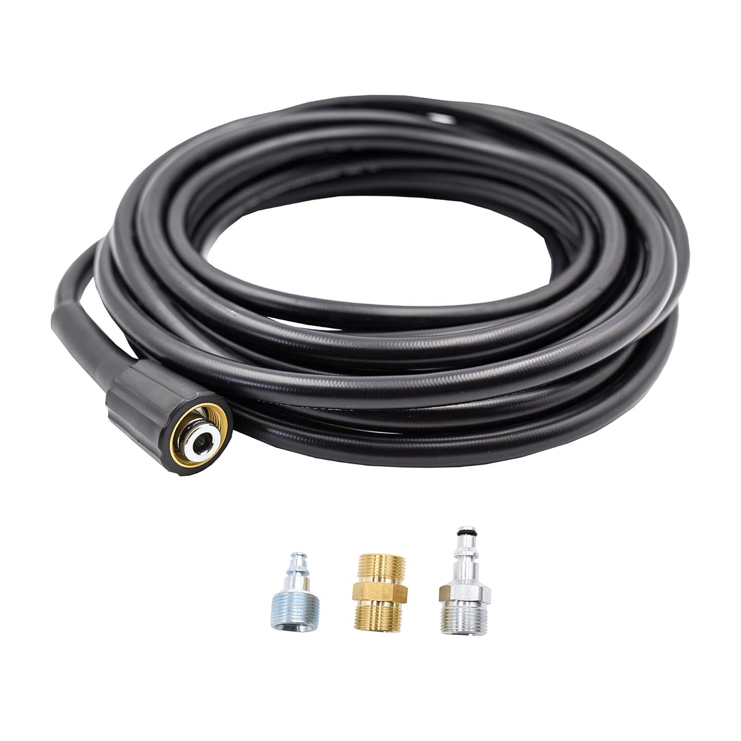 AR Blue Clean AR Blue Clean, 25'' Super Soft Pressure Washer Hose with Transfer Adapter