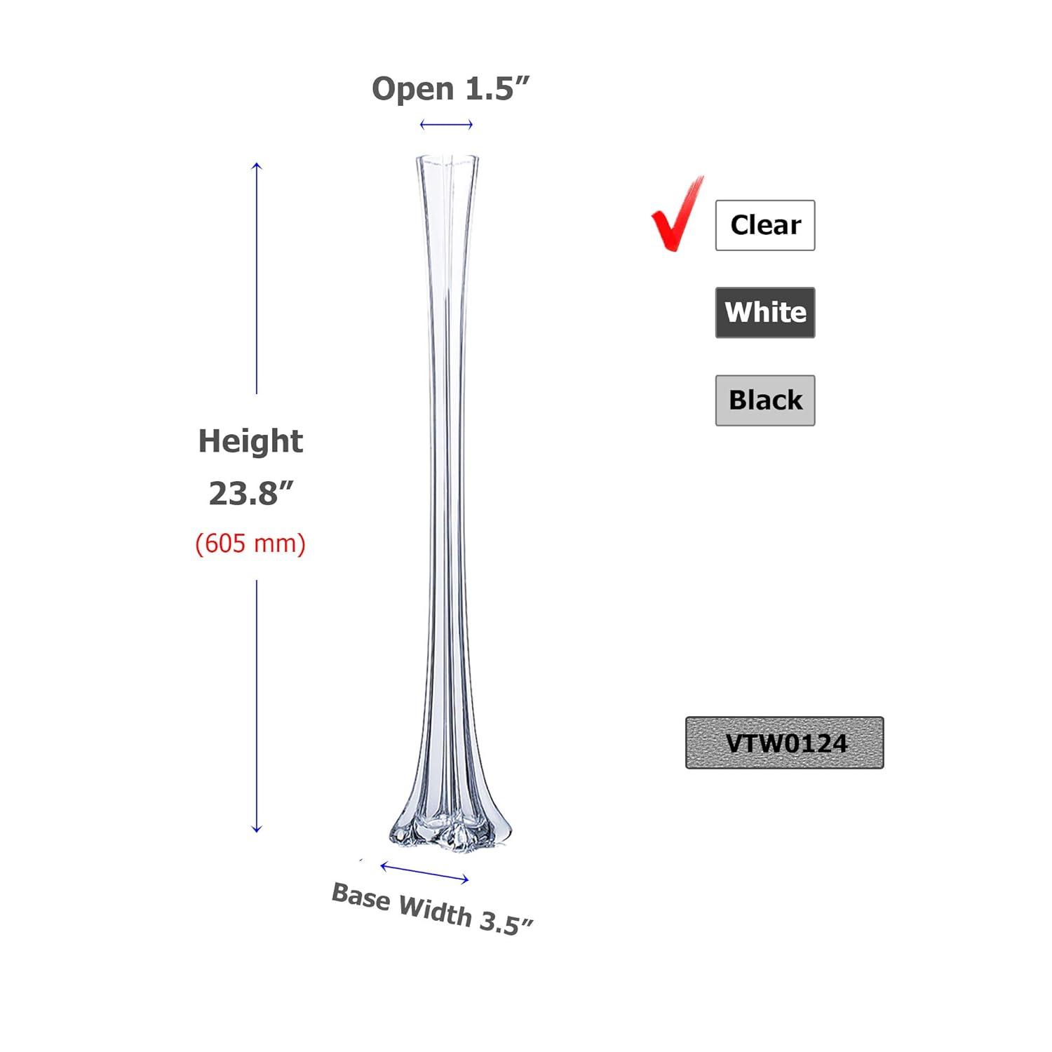 87187 24 in. Tower Vase, Clear
