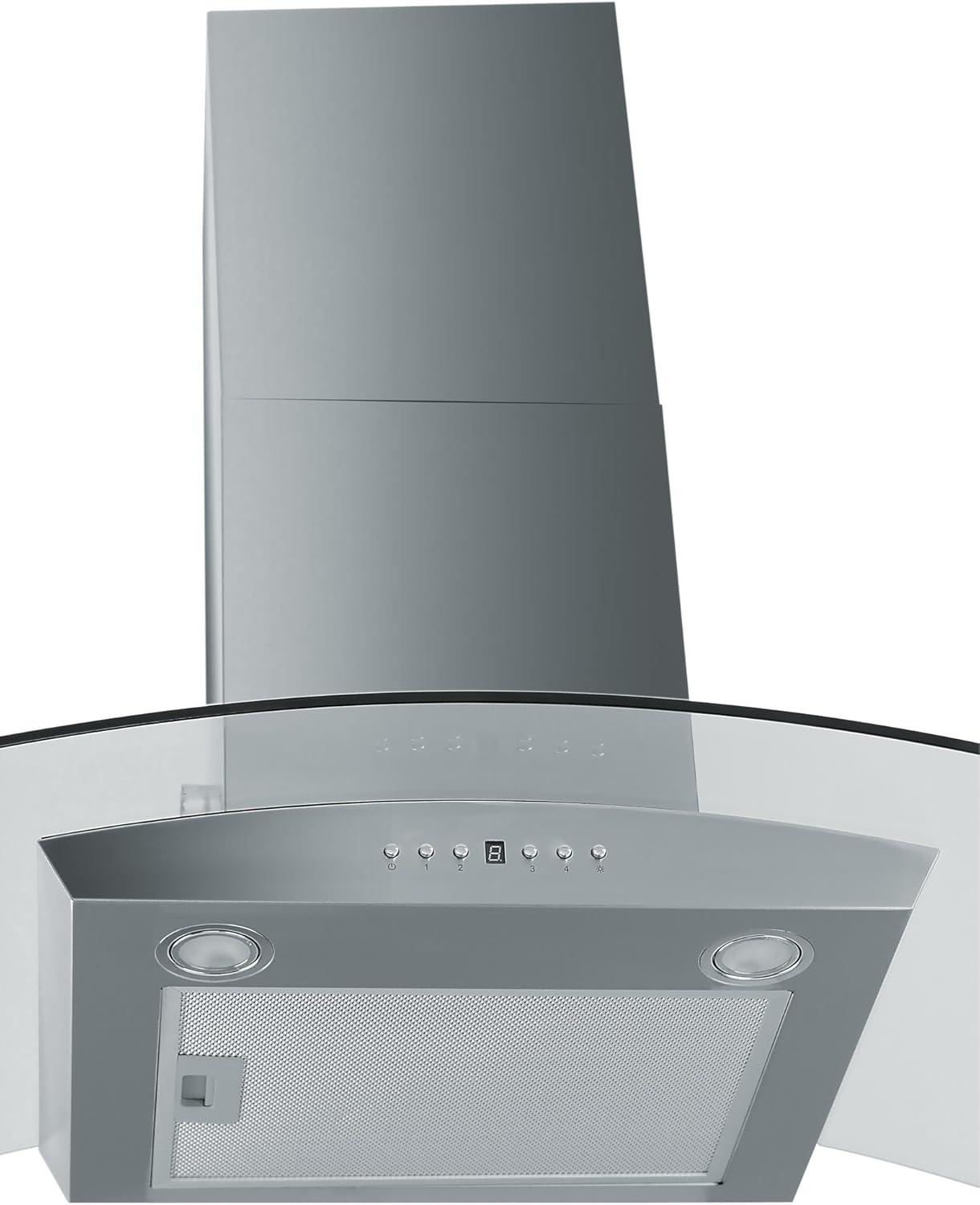 ZLINE 36 in. Convertible Vent Wall Mount Range Hood in Stainless Steel & Glass (KZ-36)