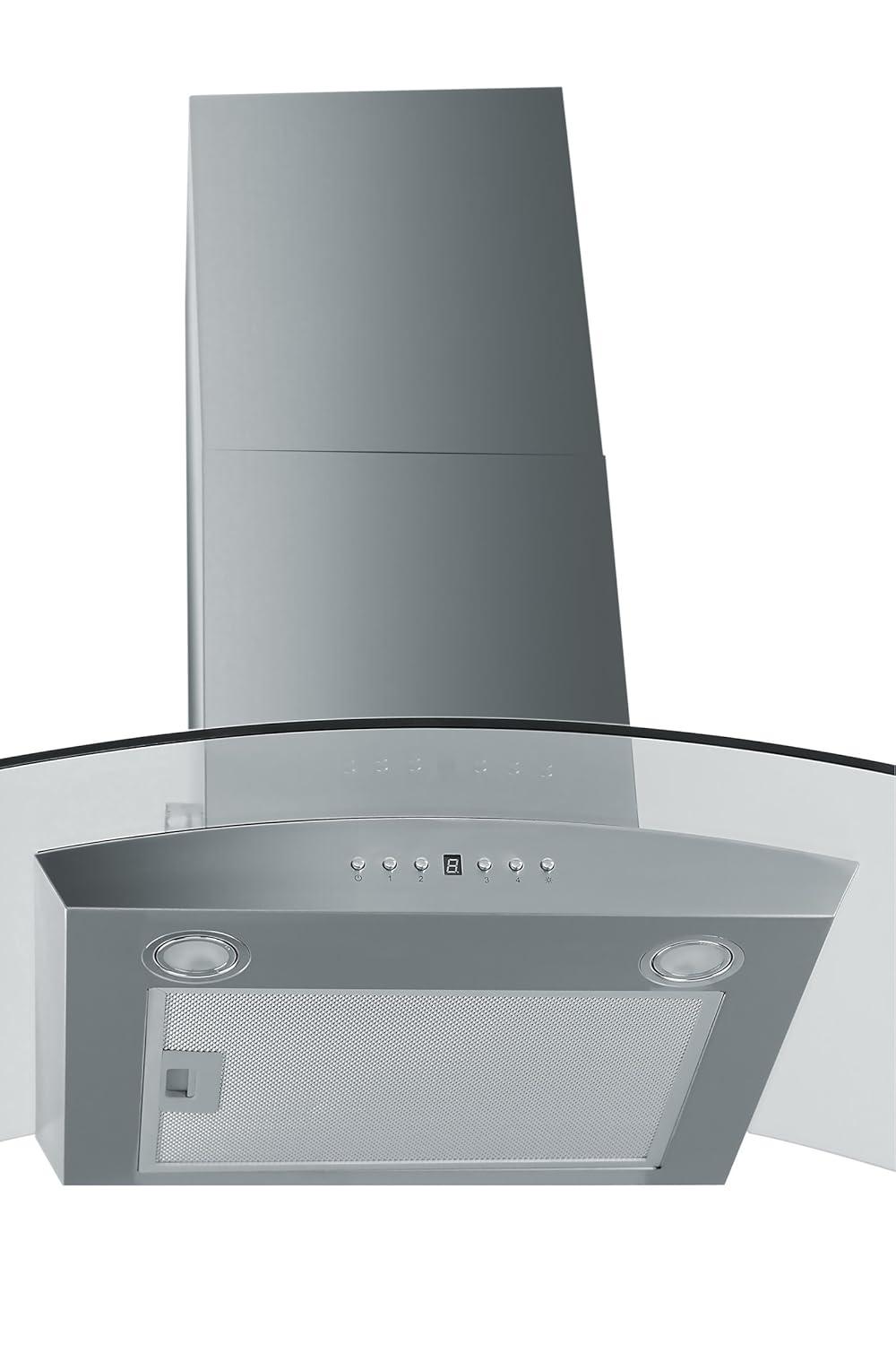 ZLINE 36 in. Convertible Vent Wall Mount Range Hood in Stainless Steel & Glass (KZ-36)