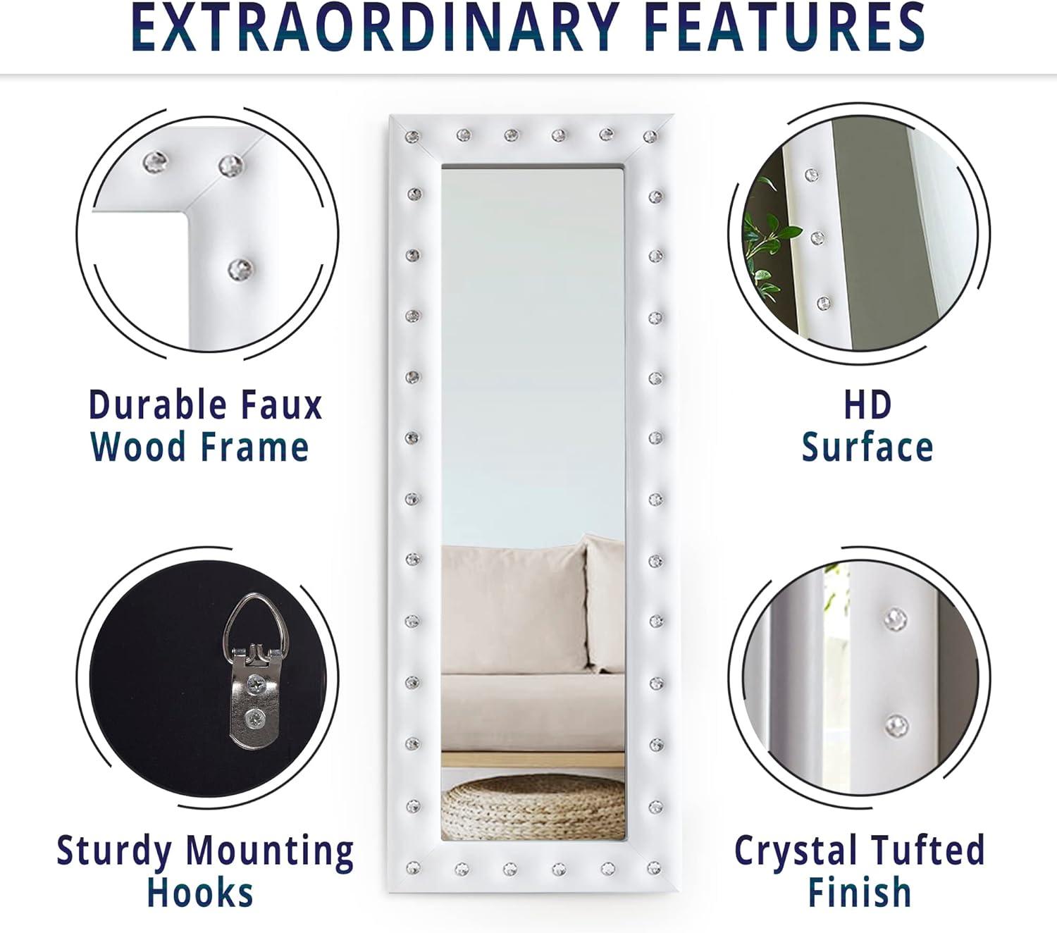 Naomi Home Maisie Modern Aluminum Mirror White