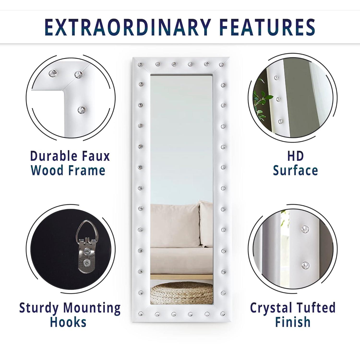 Naomi Home Maisie Modern Aluminum Mirror White