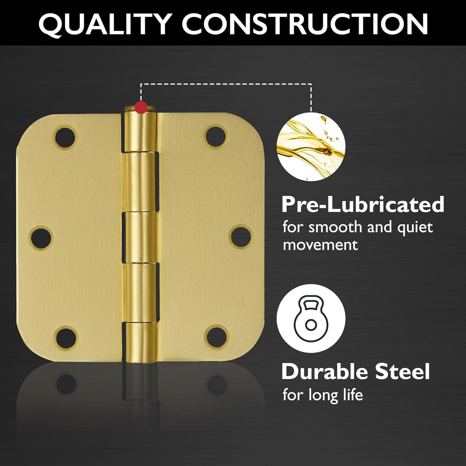 Design House 3.5" H x 3.5" W Butt Bearing Door Hinge (Set of 10)