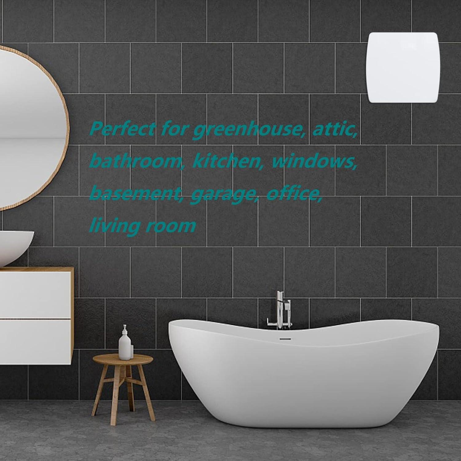 Bathroom Exhaust Fan 141 CFM 6 Inch Allvent Home Ventilation Ceiling Window and Wall Mount Vent Fan with Anti-backflow Check Valve for Kitchen Bathroom Garage(110v/18W/White)