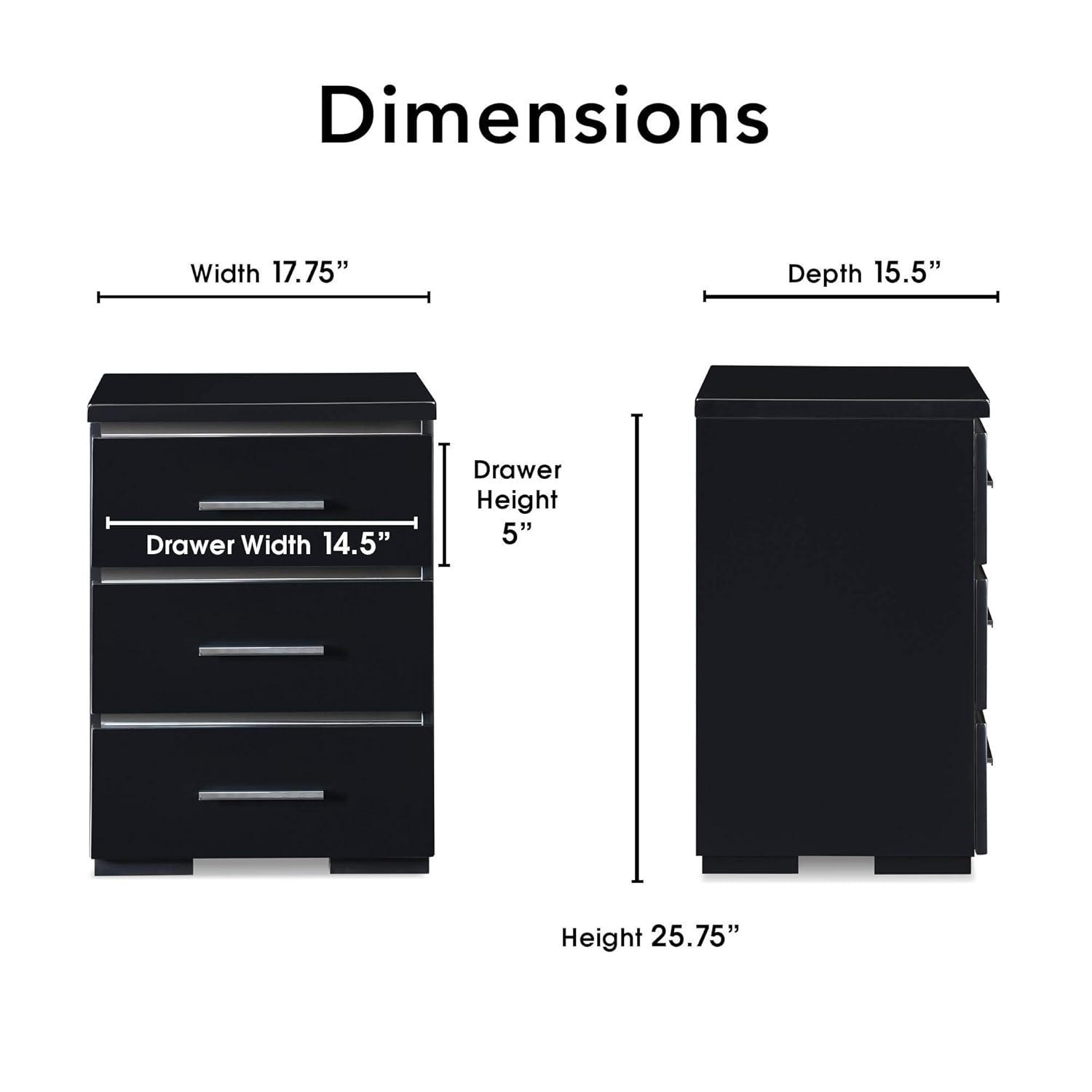 Finch Sloan Belmont 3-Drawer Nightstand