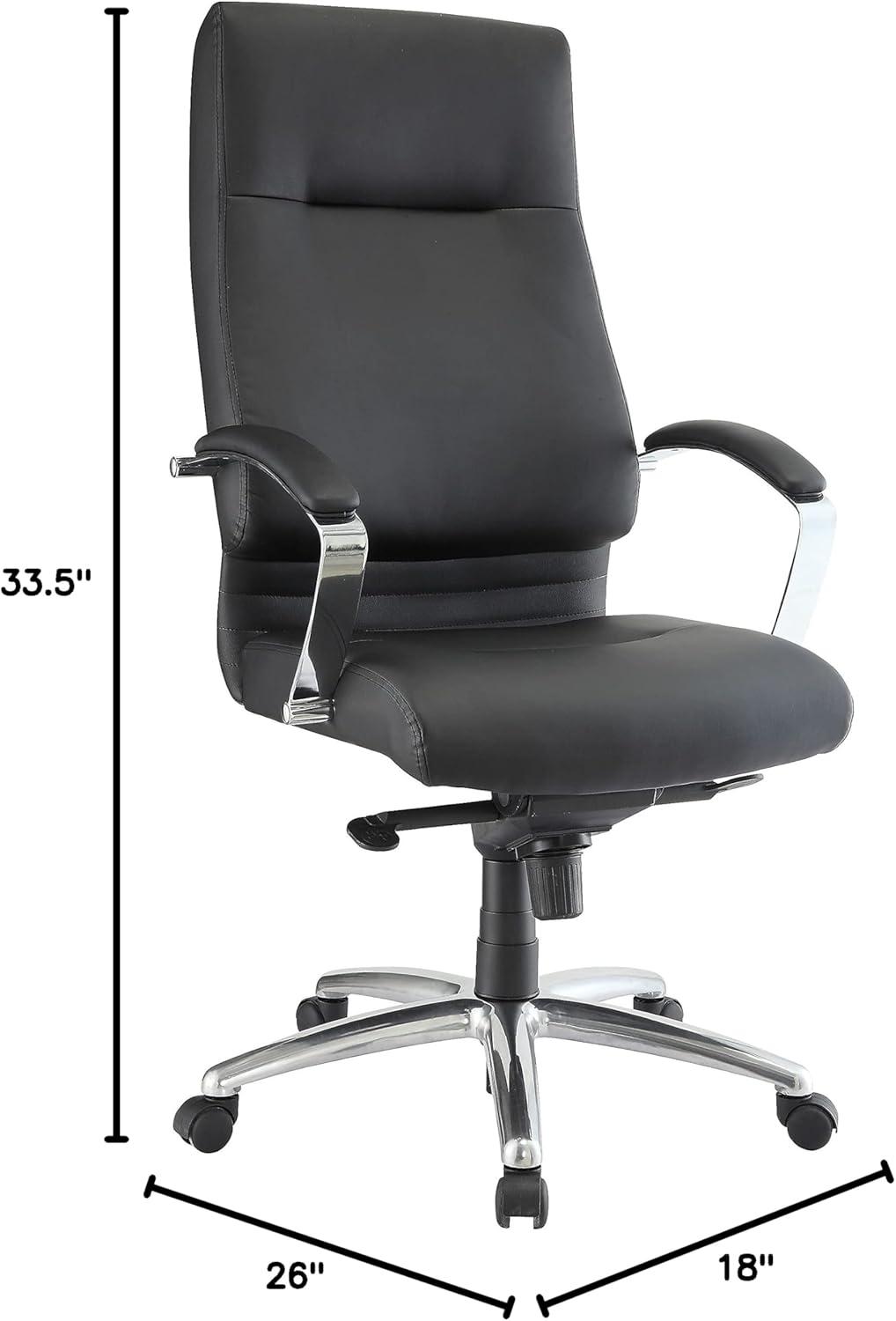 Modern High-Back Bonded Leather Executive Chair