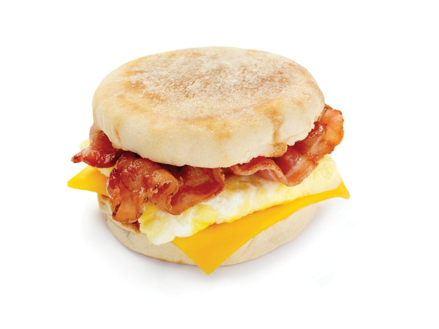 Compact Orange Microwave Bacon and Egg Cooker with Clear Lid