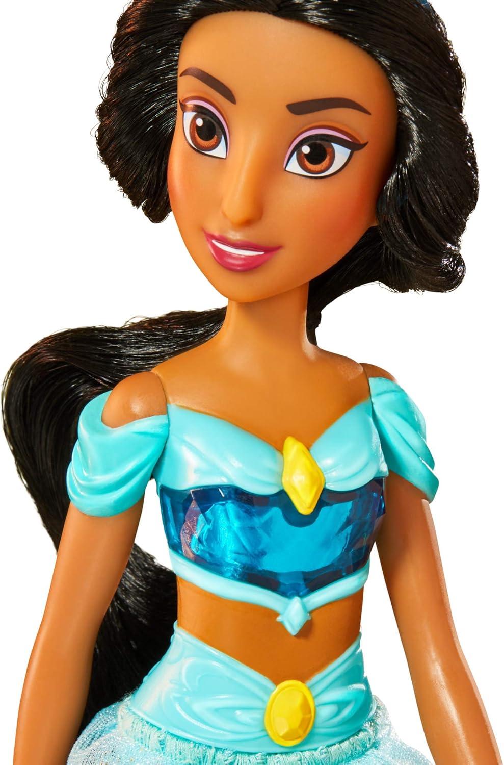 Disney Princess Royal Shimmer Jasmine Doll, Fashion Doll with Skirt and Accessories, Toy for Kids Ages 3 and Up